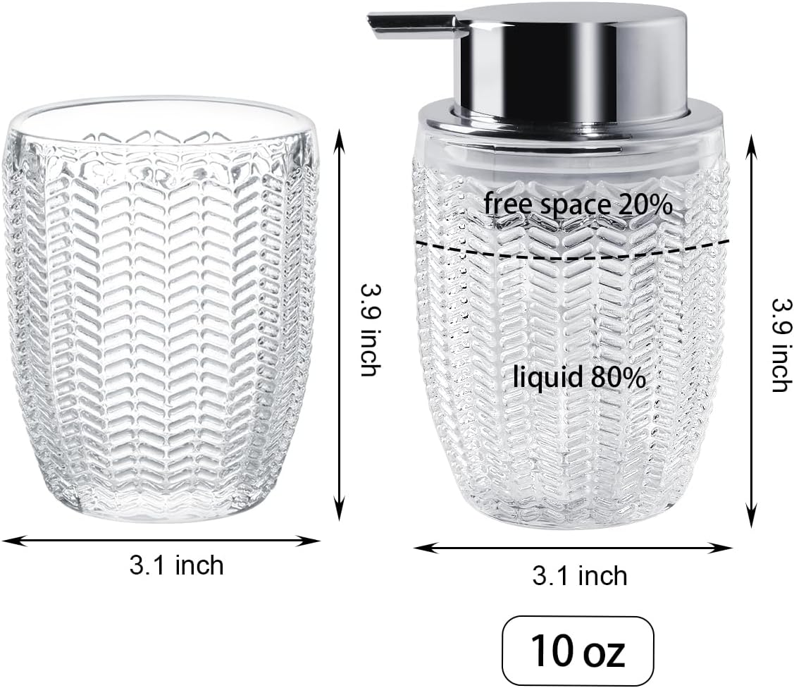 3-Piece Glass Bathroom Accessories Set