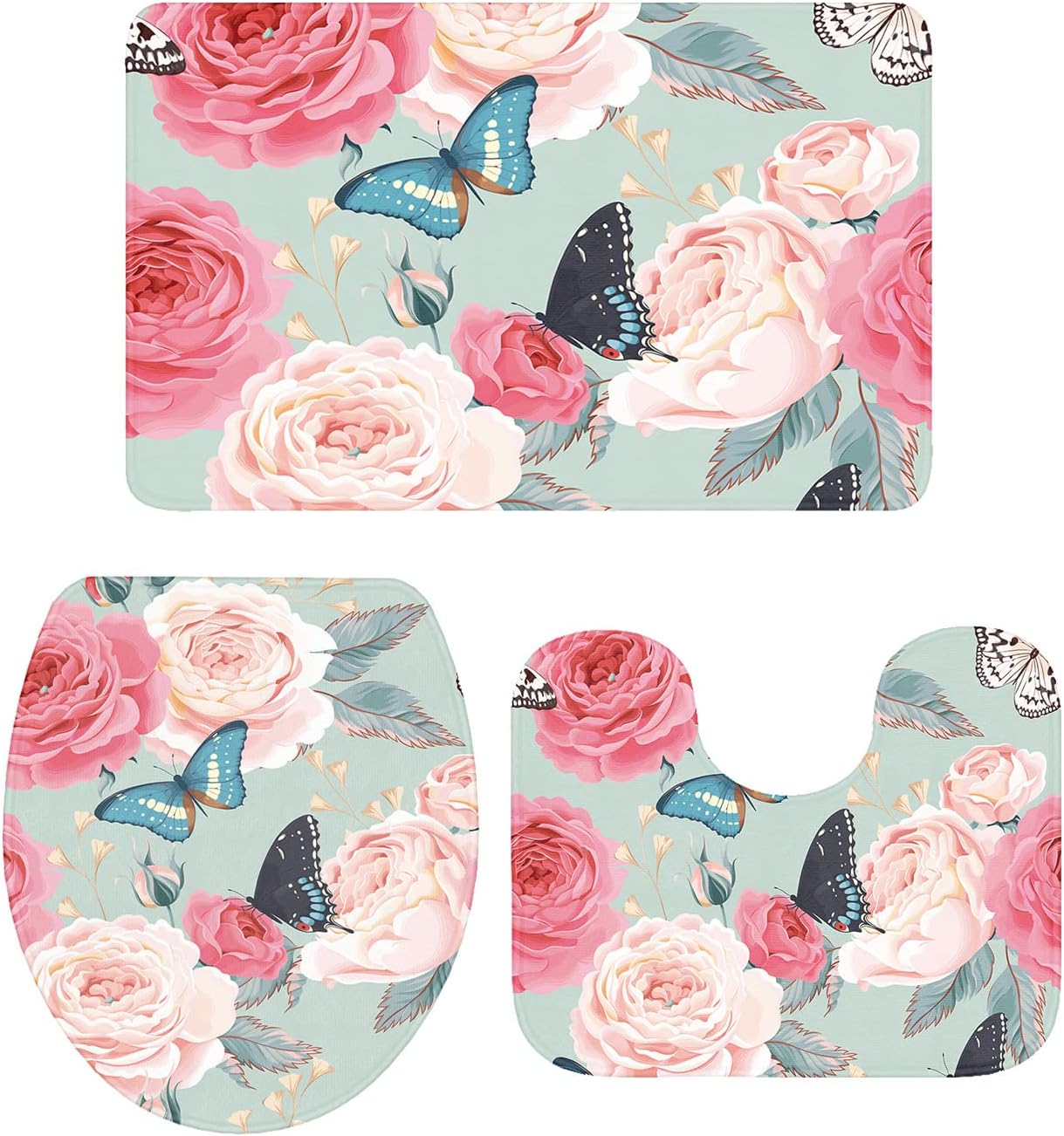 Bathroom Rugs Sets 3-Piece