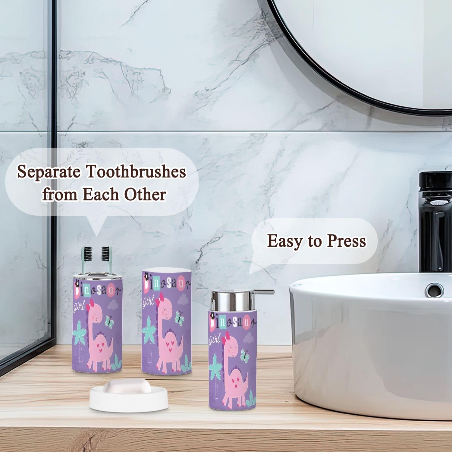 JBNJANKDAV Dino-Bath Kit 6 Pcs Set