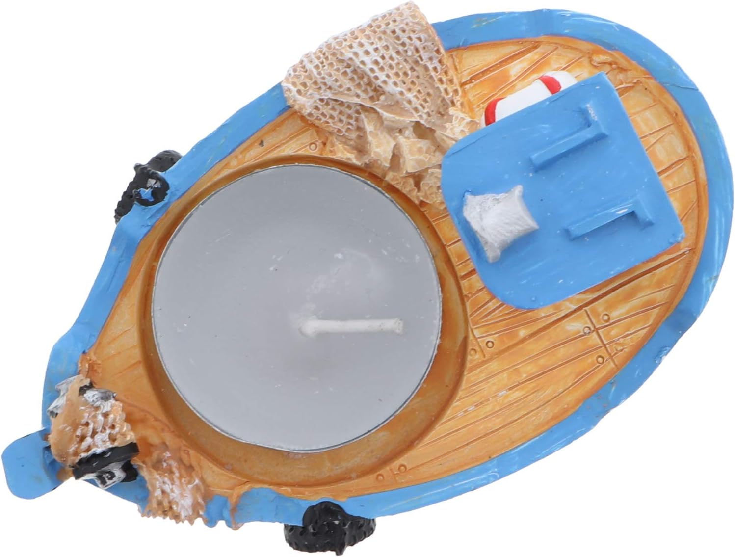 Nautical Tea Light Holder Boat Shape Brown 35x15x175 in
