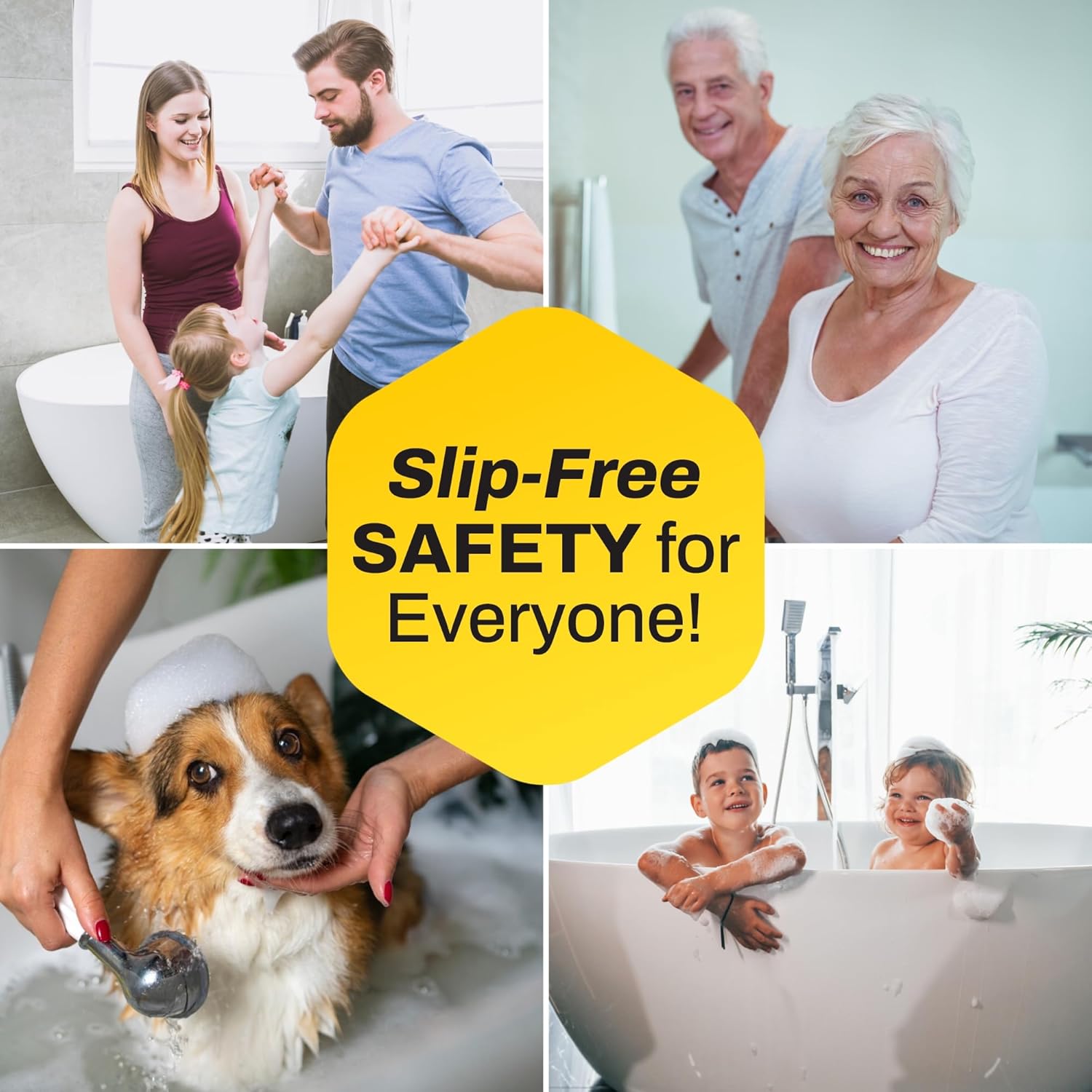 Made in Korea Ultra Thin Bathtub Non Slip Stickers with Diamond Grip