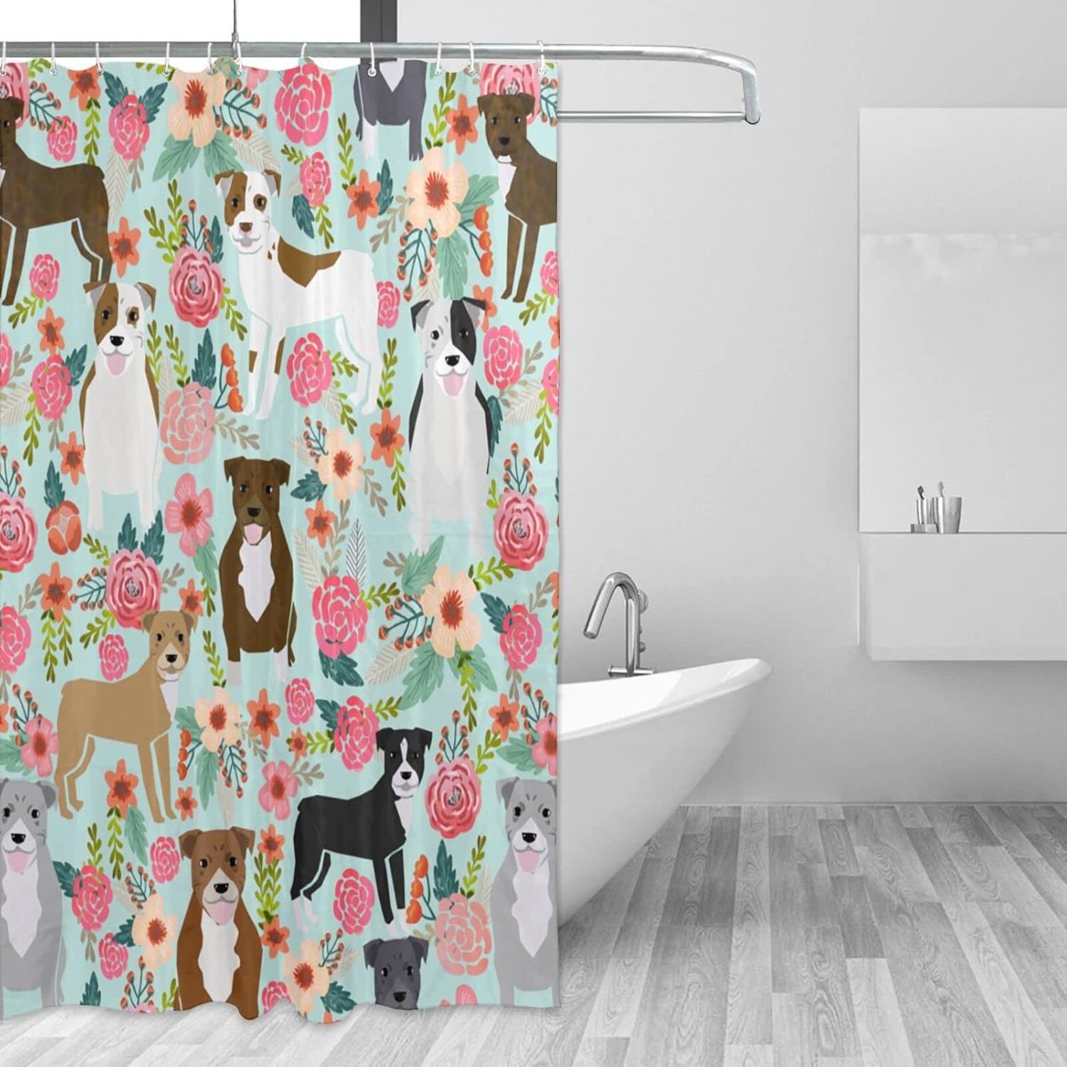 Cute Dog Shower Curtains for Kids