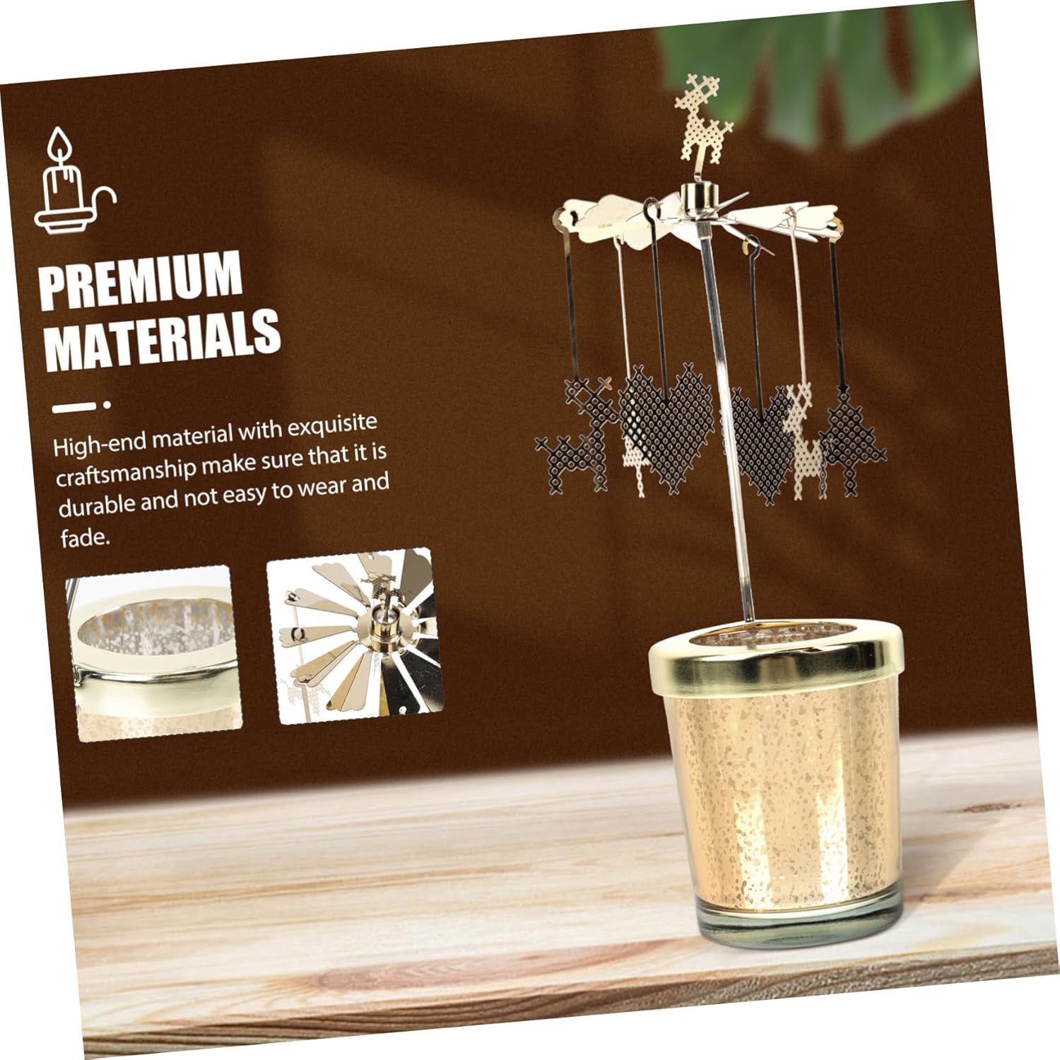 Creative Rotary Candle Holder -Sturdy Elegant for Romantic Settings