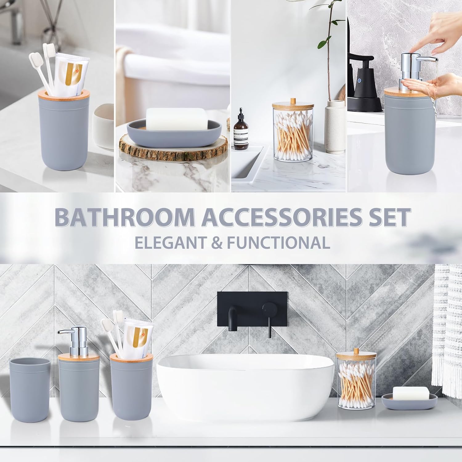 iMucci 5-Piece Bathroom Accessory Set