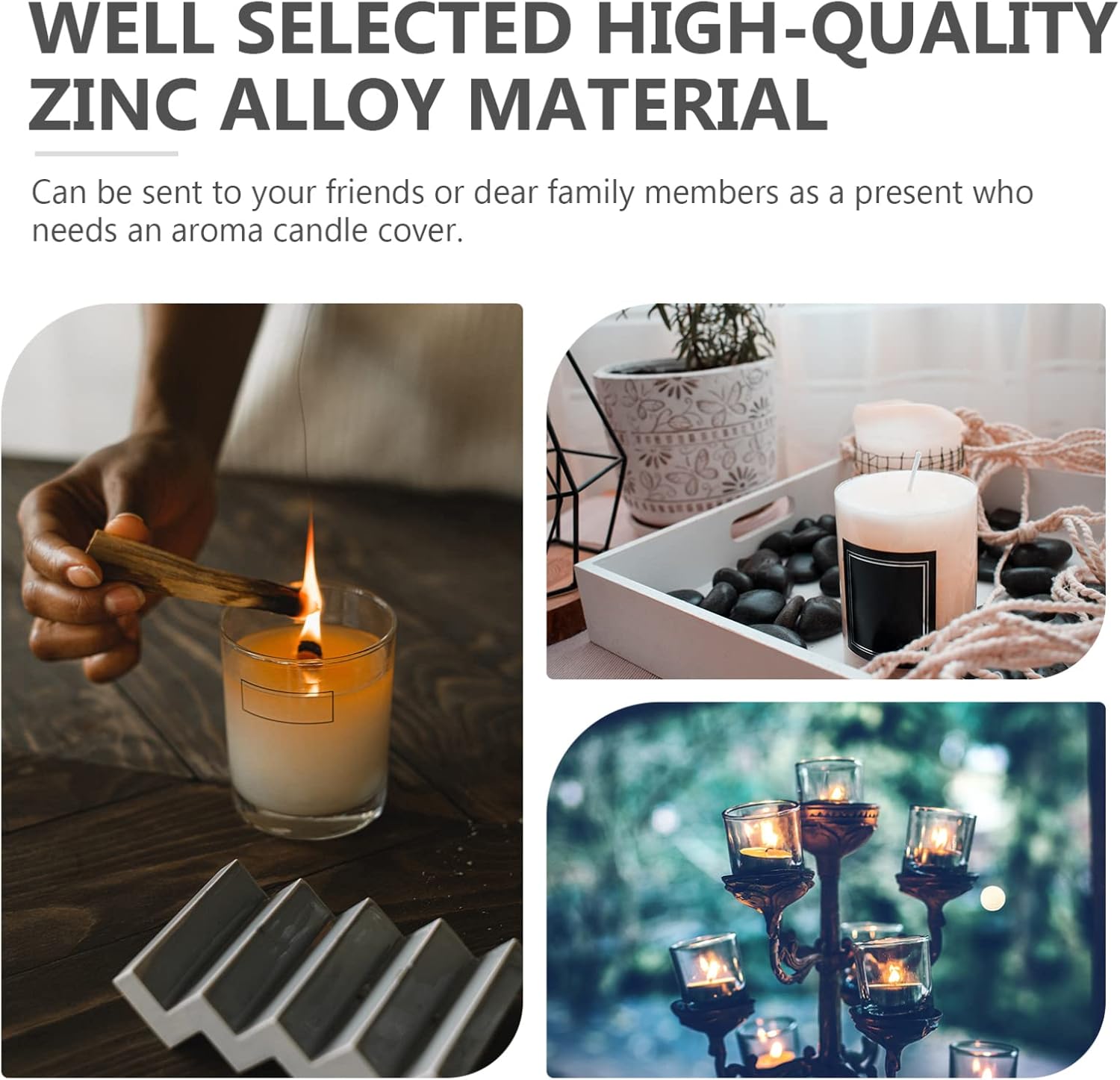 Zinc Alloy Heat-Resistant Candle Topper Kit