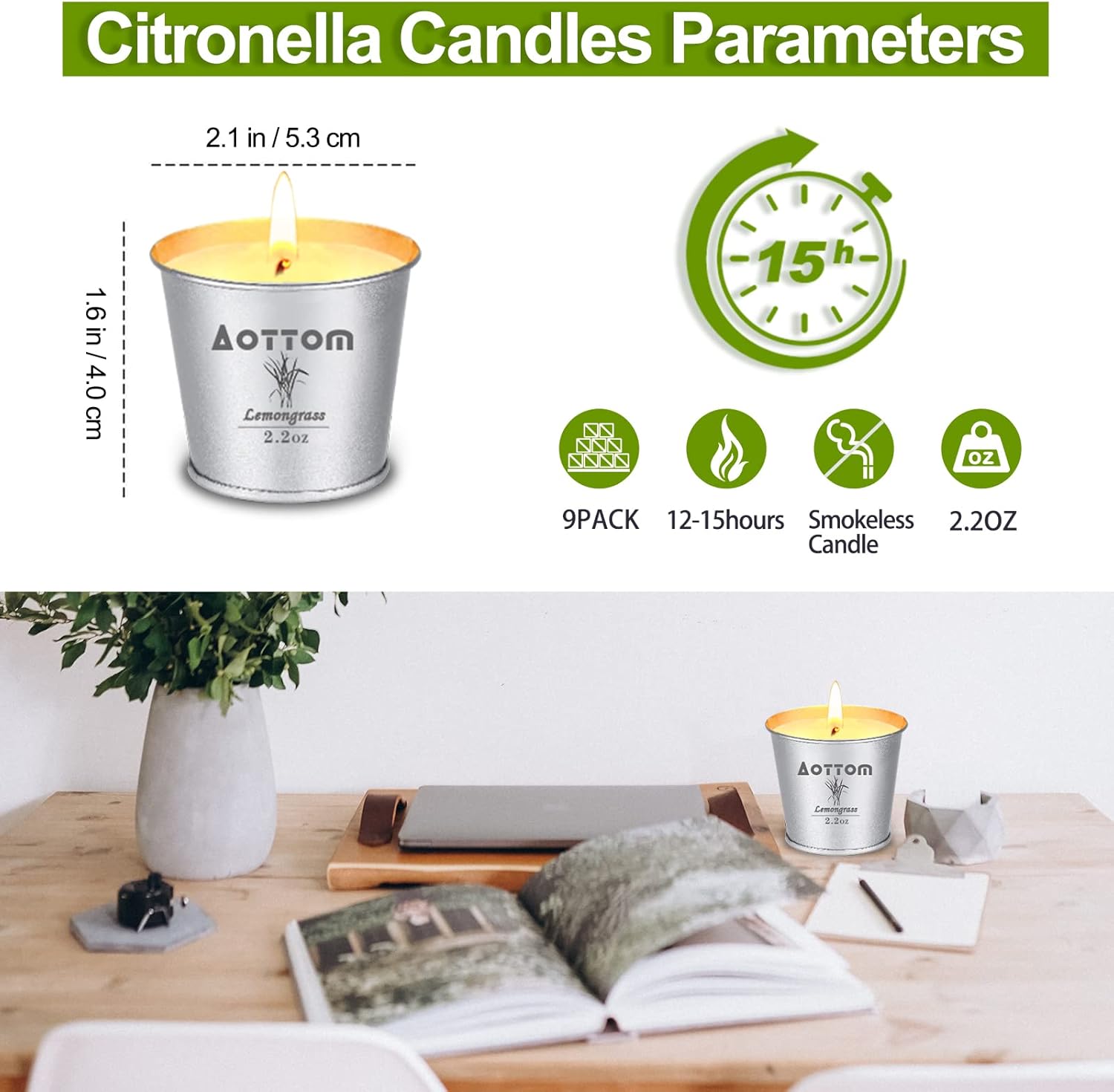 Details Youll Love 9-Pack Citronella Outdoor Candles for Relaxation Uses