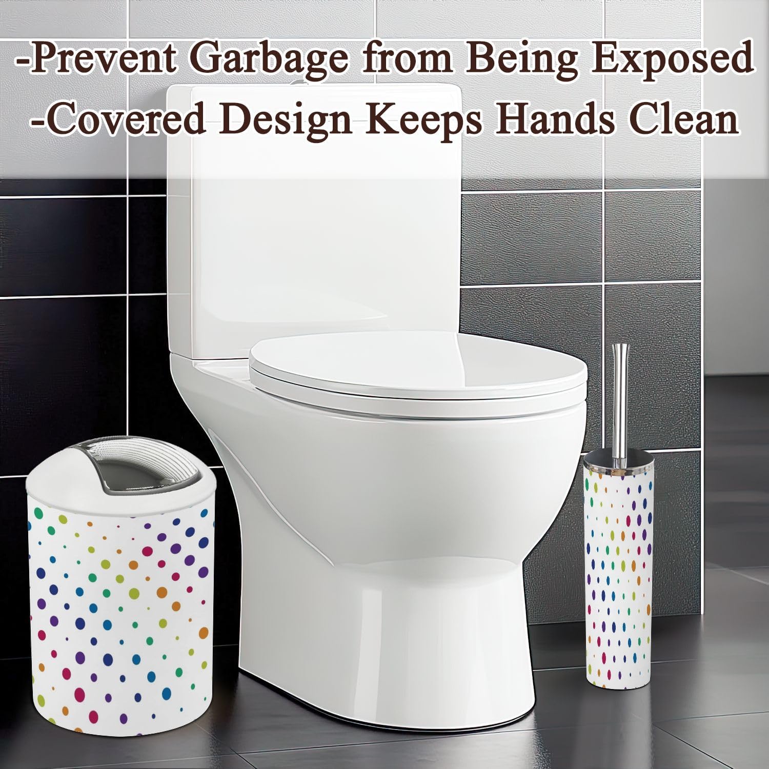 Pride Rainbow 6 Pcs Bathroom Accessories Set
