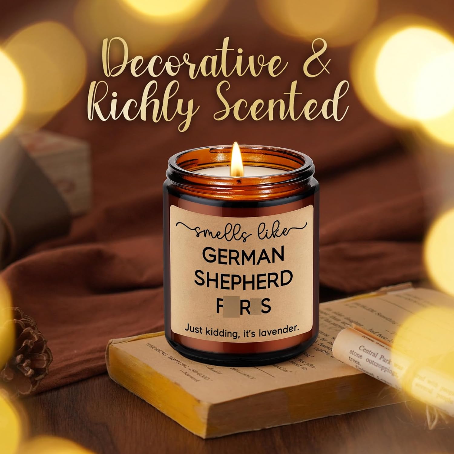 German Shepherd Fart Candle