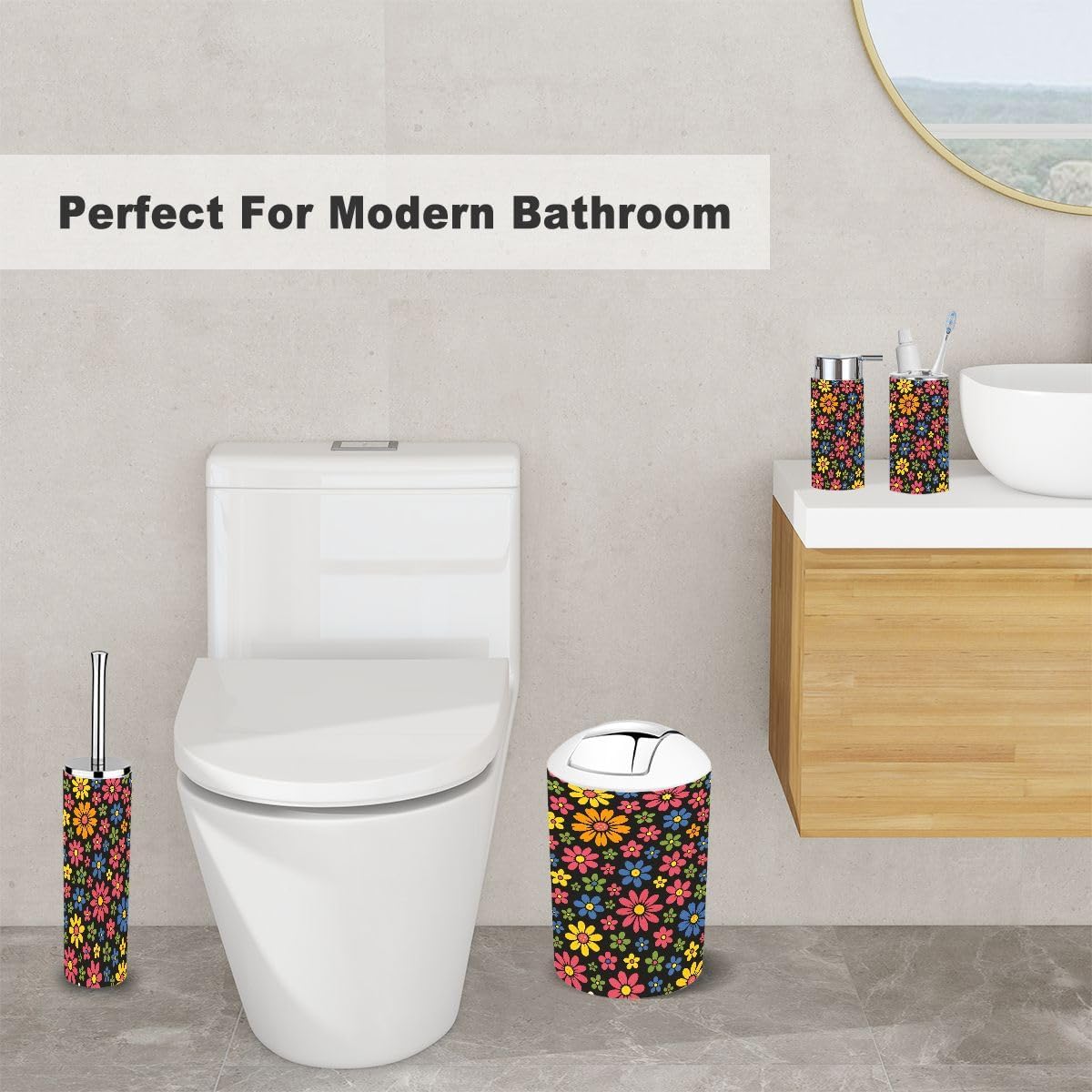 XNGJEMVWXO 6-Piece Bathroom Set Durable and Stylish for Home Travel