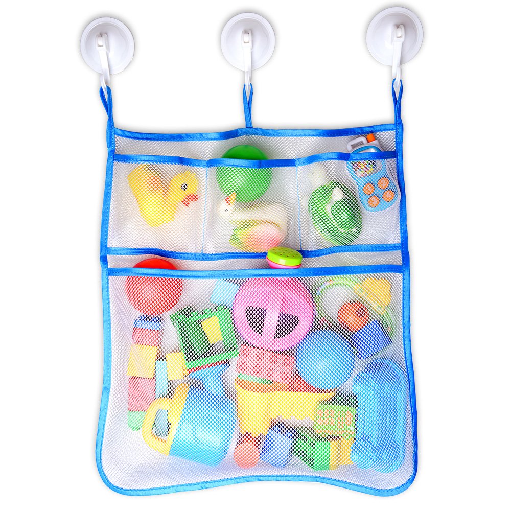 Large Size Bath Toy Organizer with 3 Suction Cups