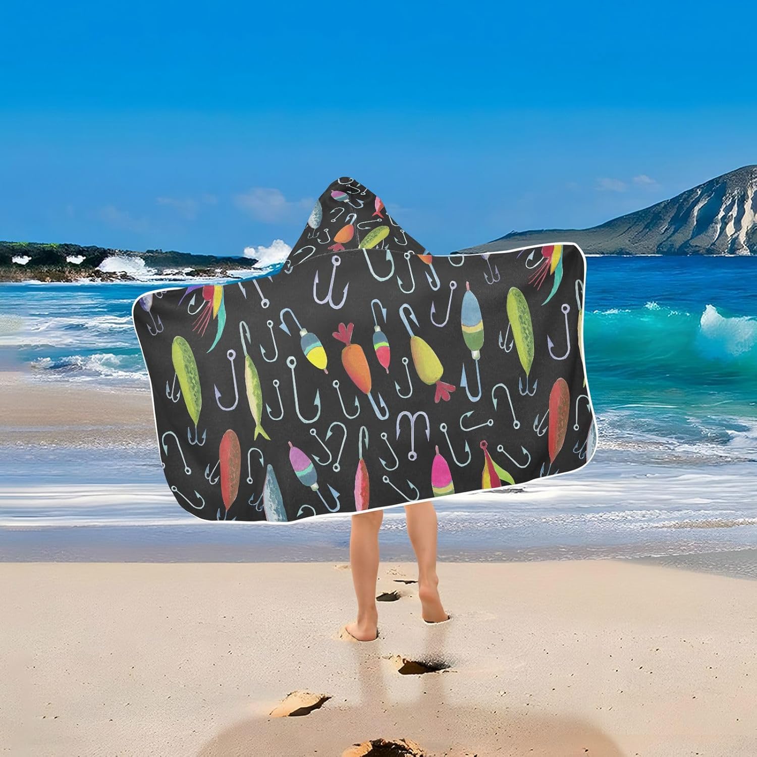 Wfrish Kids Hooded Beach Towel Wrap