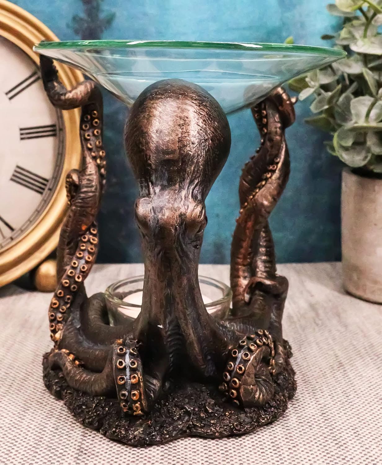 Ebros Nautical Octopus Oil Warmer Candle Holder Decor