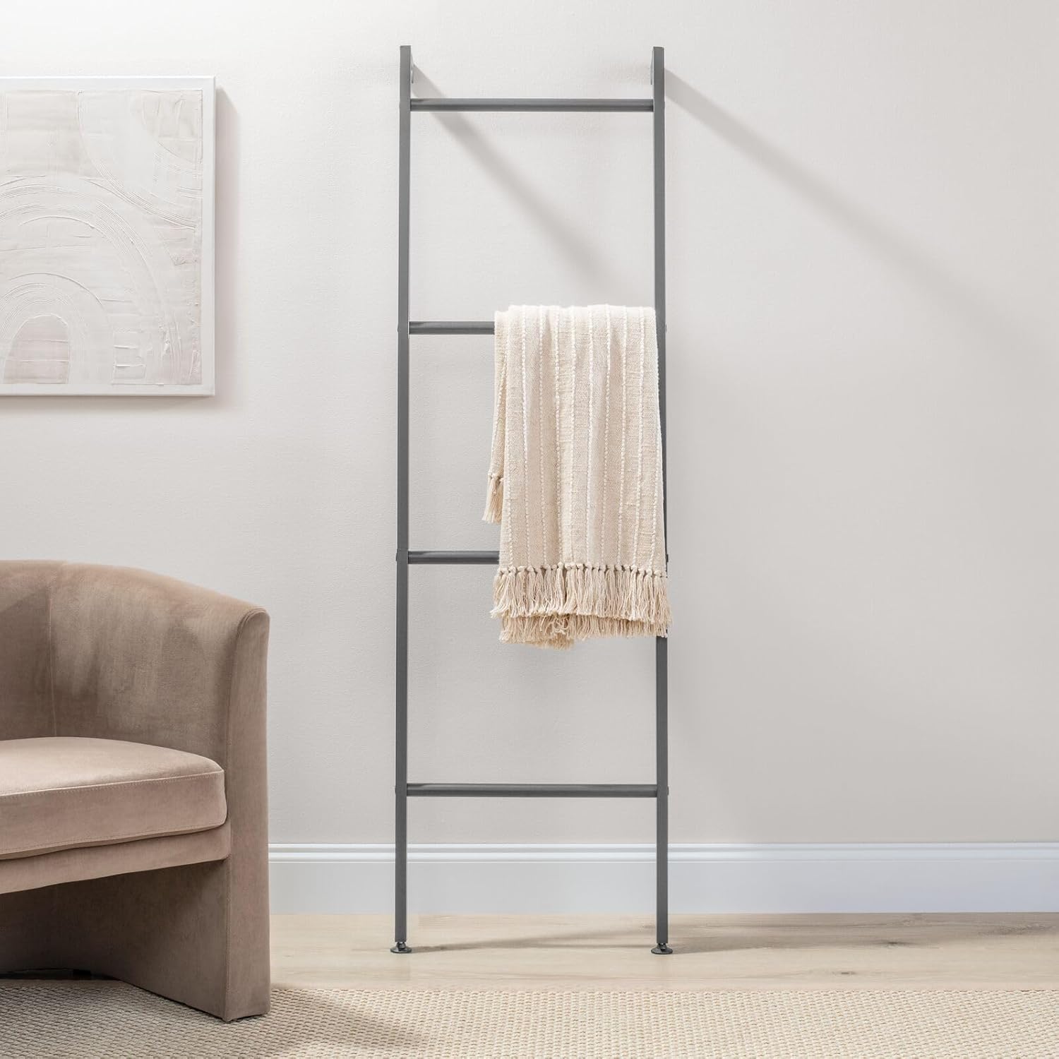 mDesign Metal Leaning Ladder - Graphite Gray
