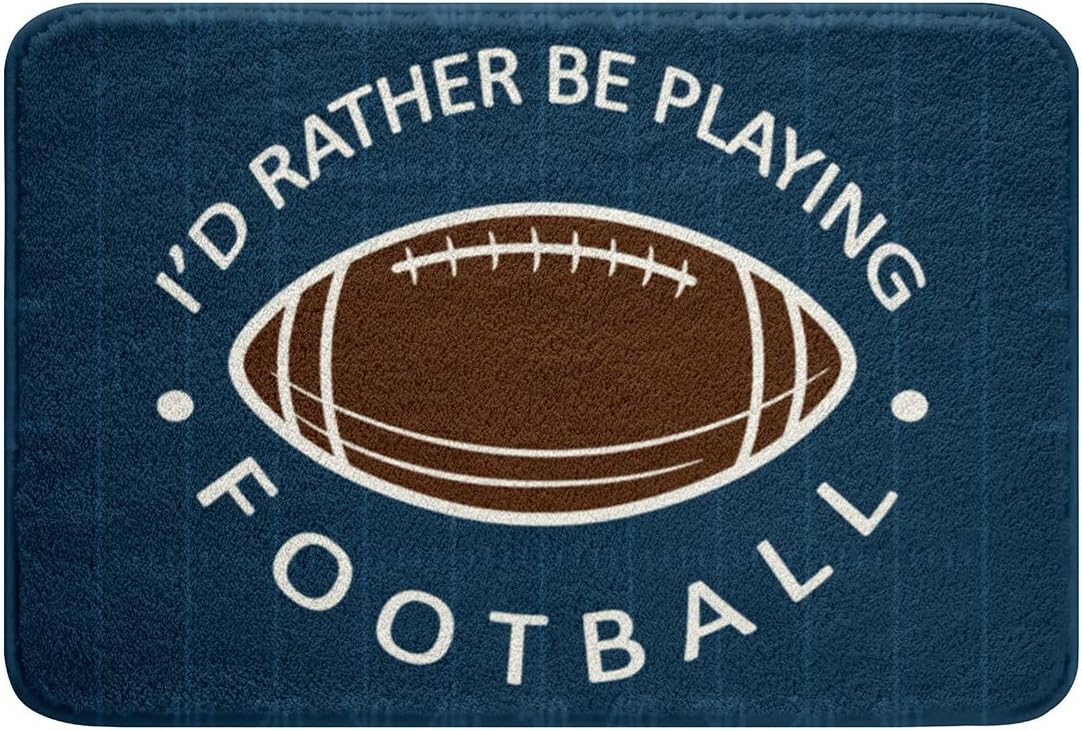 Rug for Boys American Football Sports Theme Bath Rug