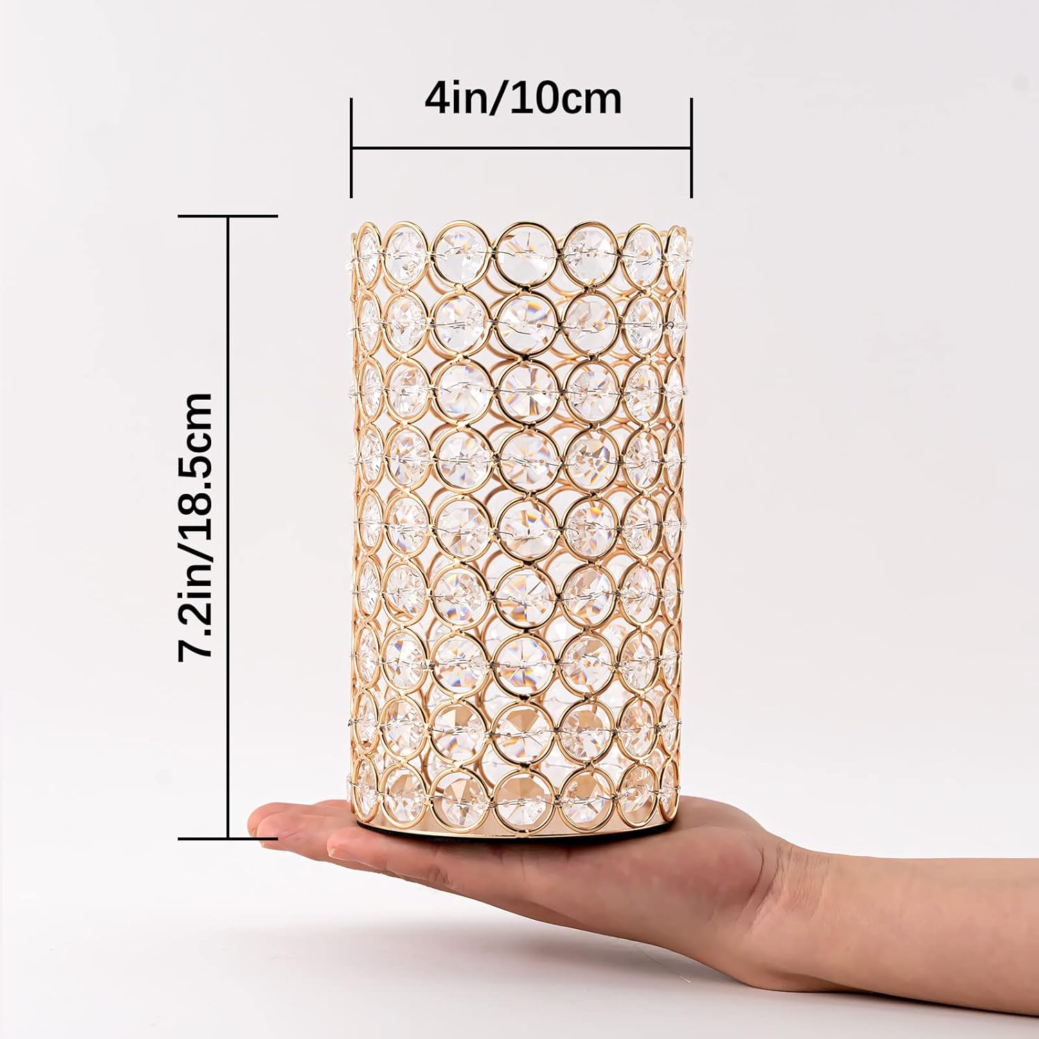 VINCIGANT Handmade Crystal Candle Holder