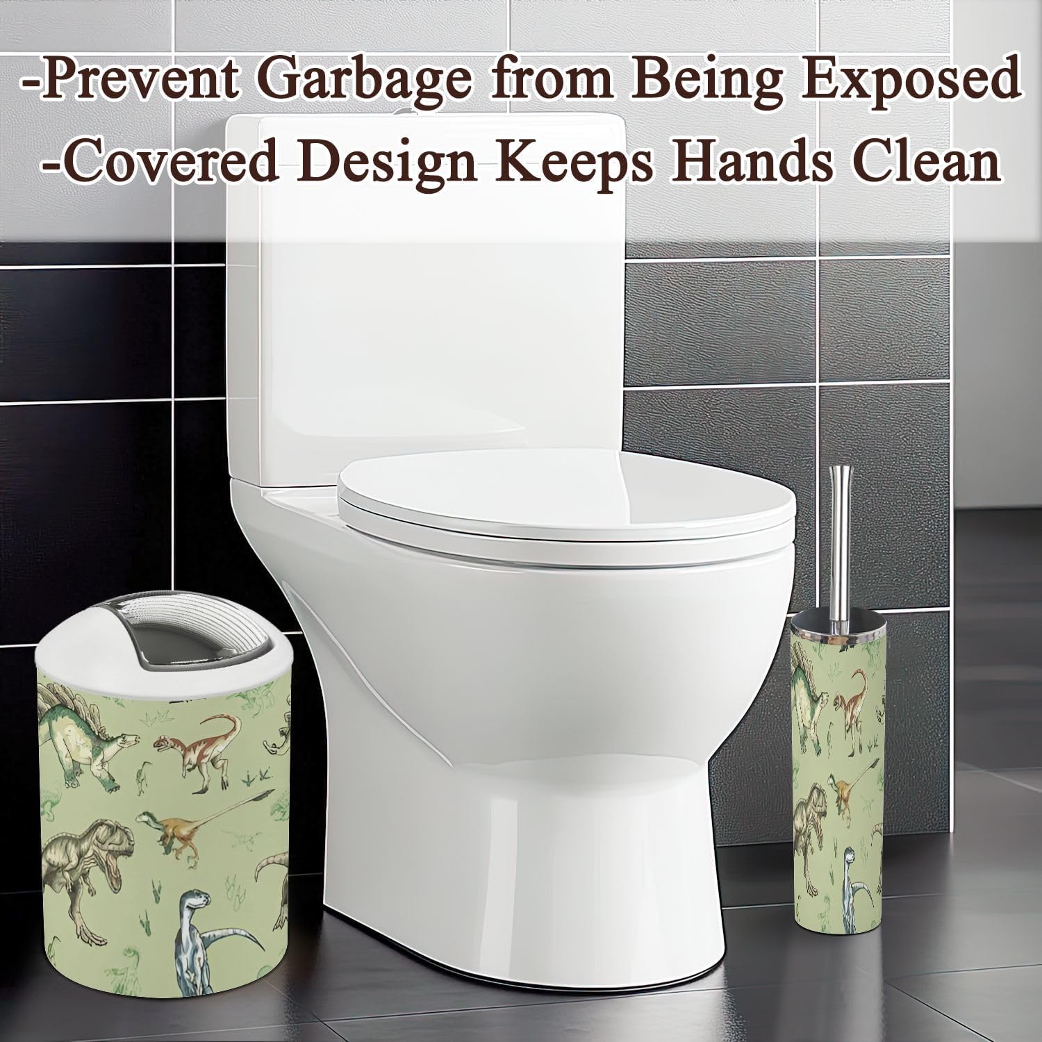 Dinosaur Pattern Bathroom Accessories Set 6 Pcs vol II
