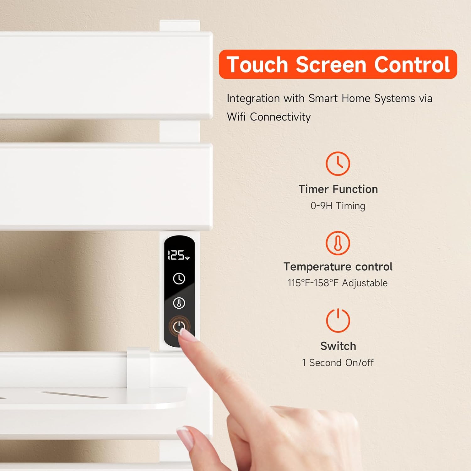 Heated Towel Warmer with WiFi Remote Control