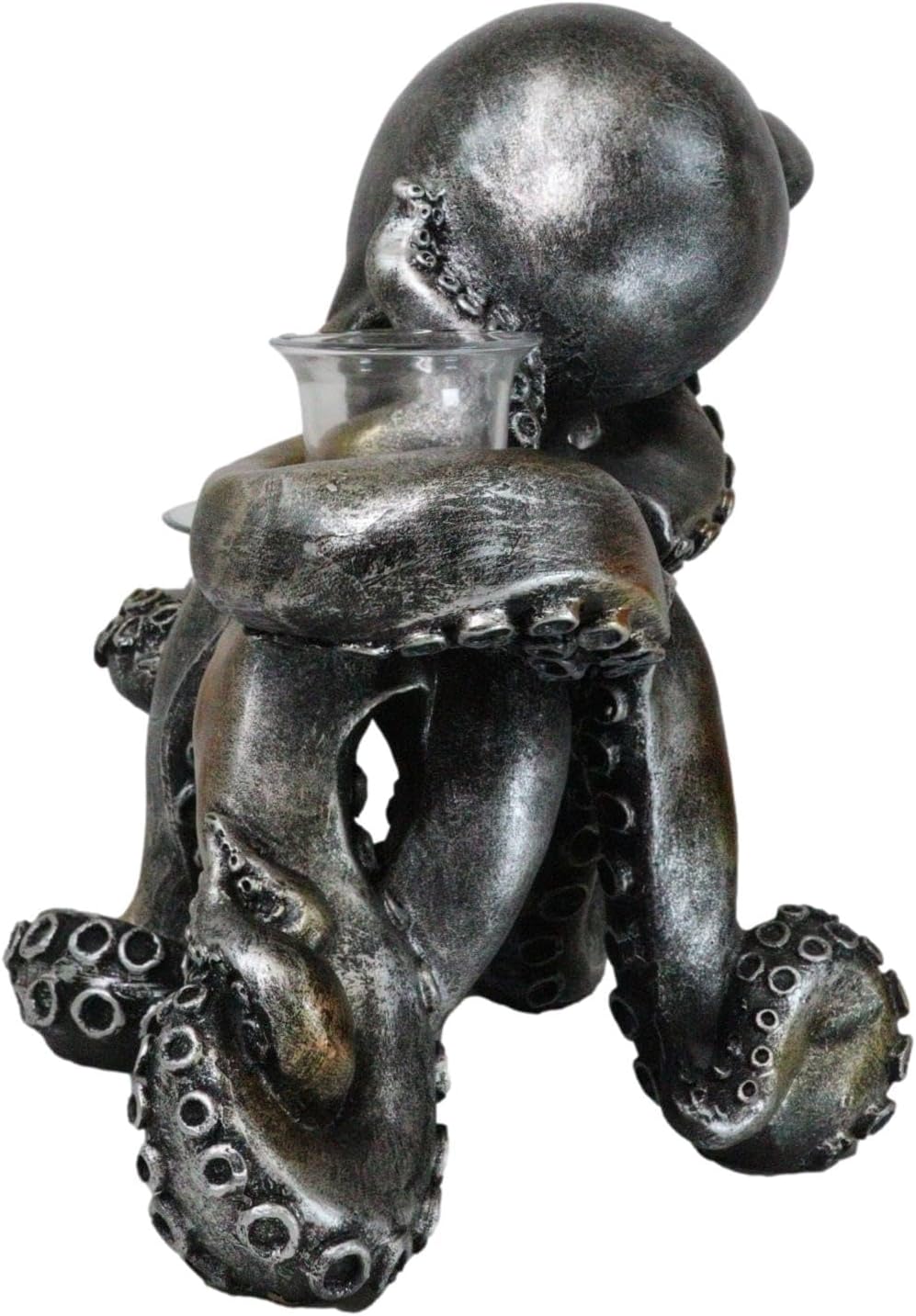 Ebros Rustic Holiday Octopus Candle Holder Statue 125 H