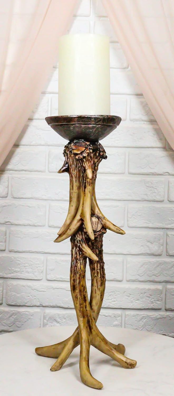 Ebros Gift Antlers Candle Holder