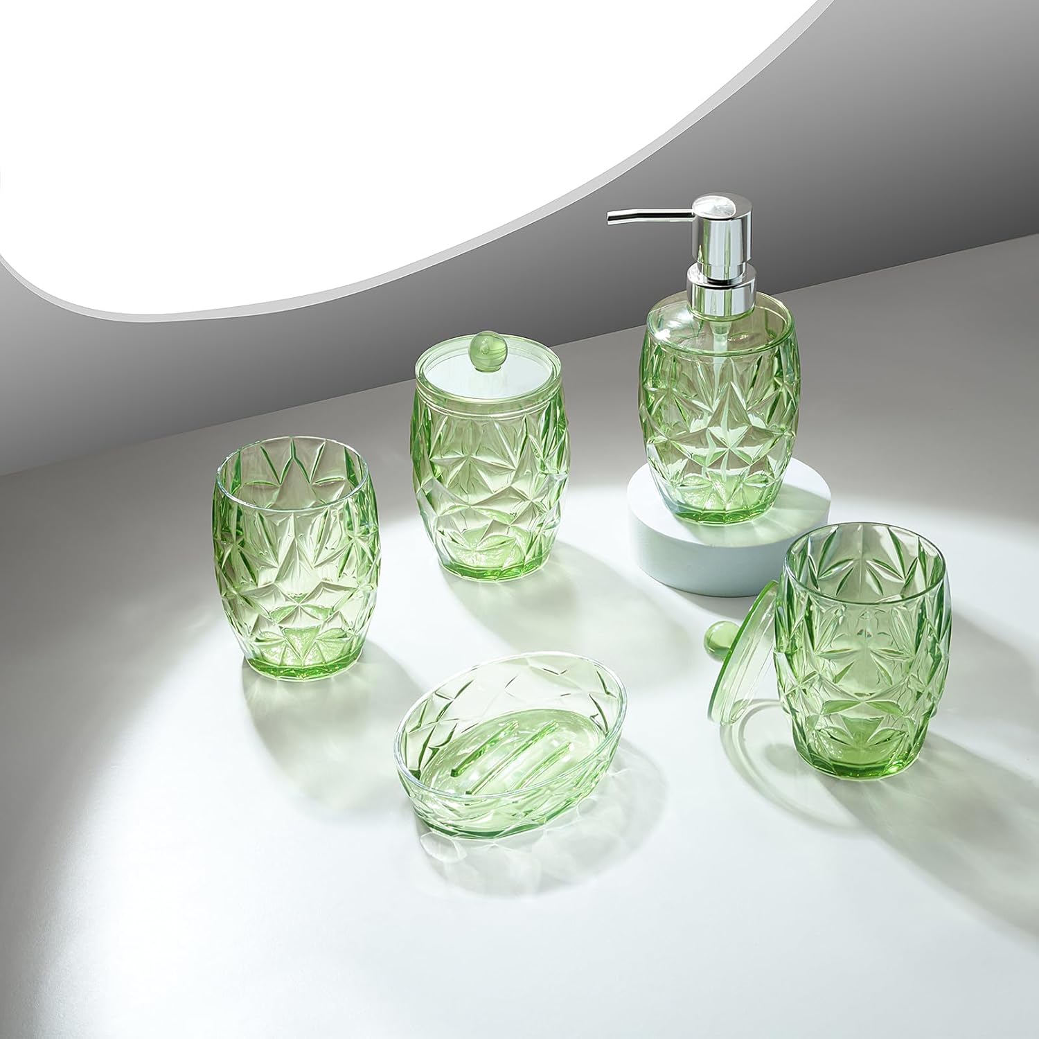 Green Bathroom Accessories Set 5pcs