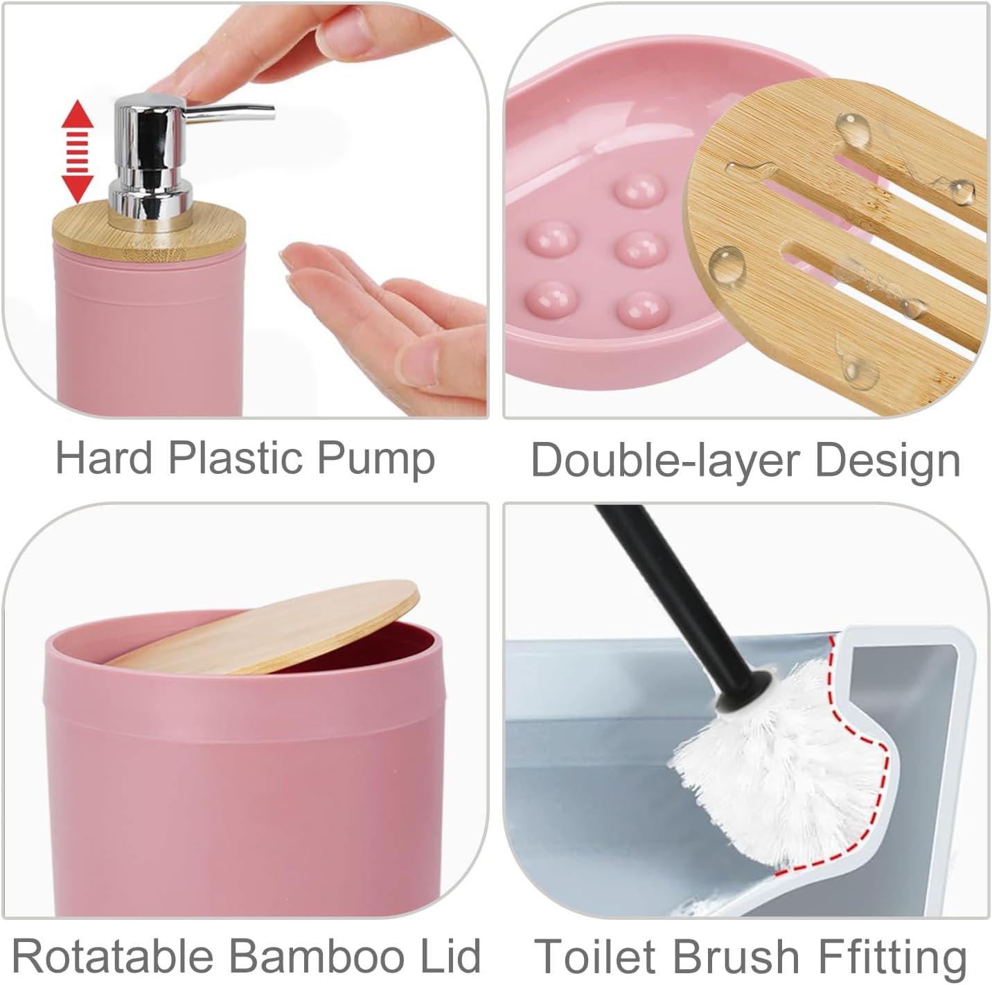 CERBIOR 6-Piece Bathroom Accessory Set