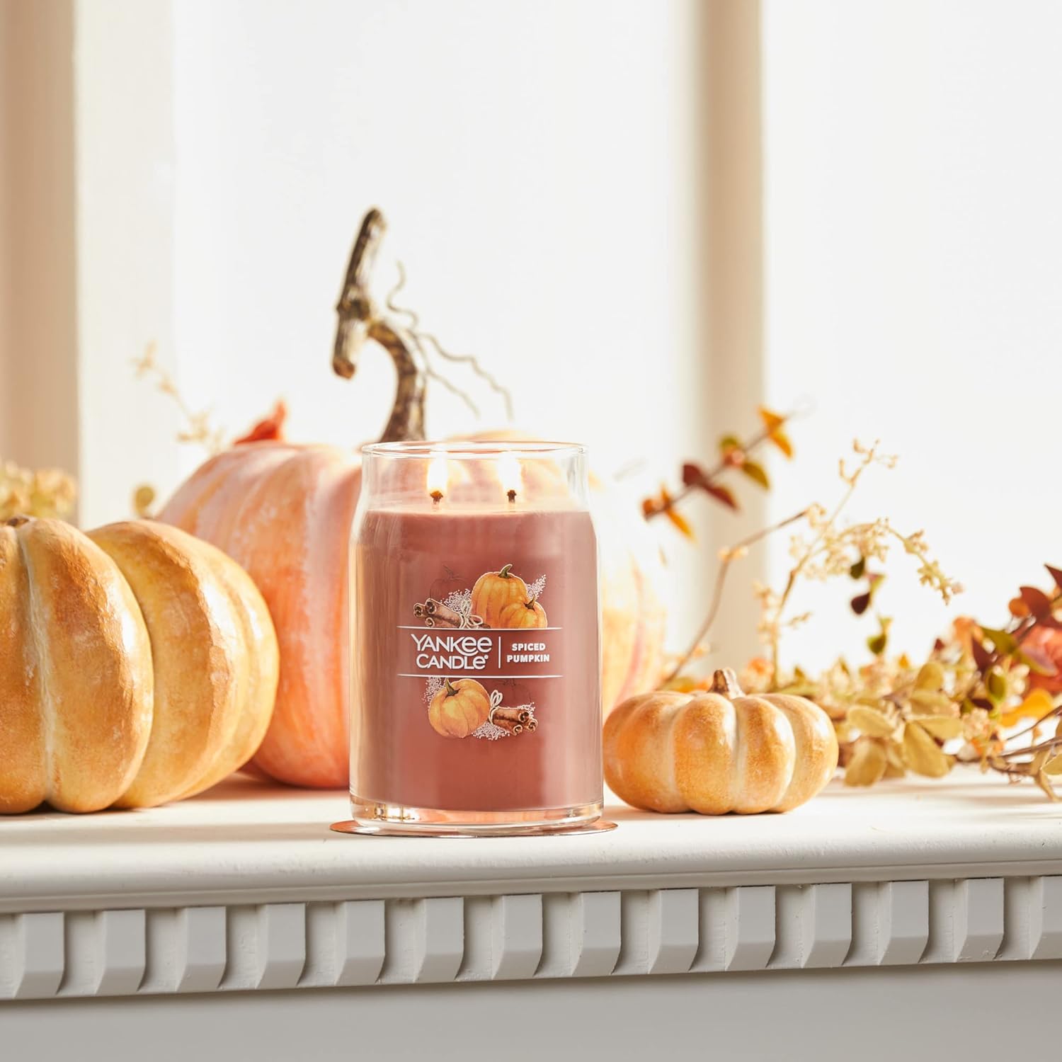 Spiced Pumpkin Scented Jar Candle