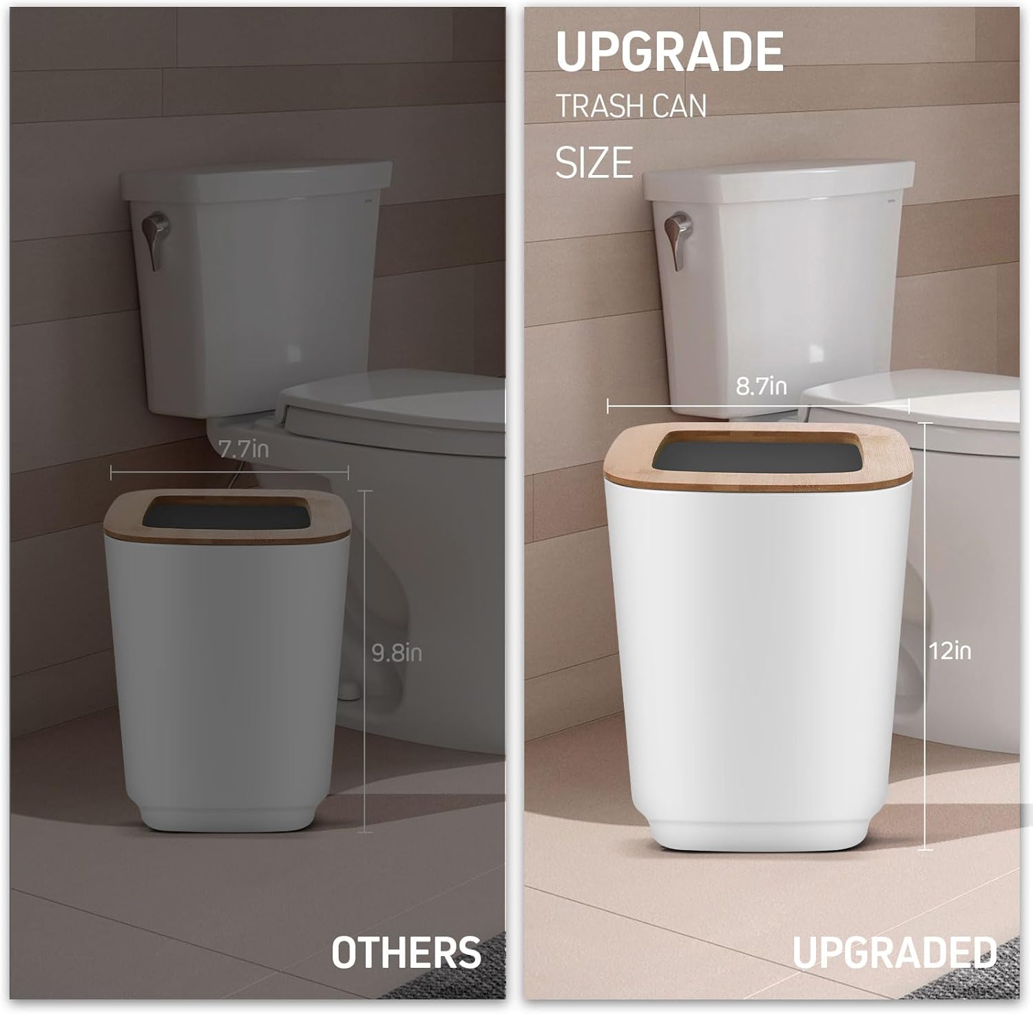 IMAVO Bathroom Accessories Set 11 Pieces White Grey