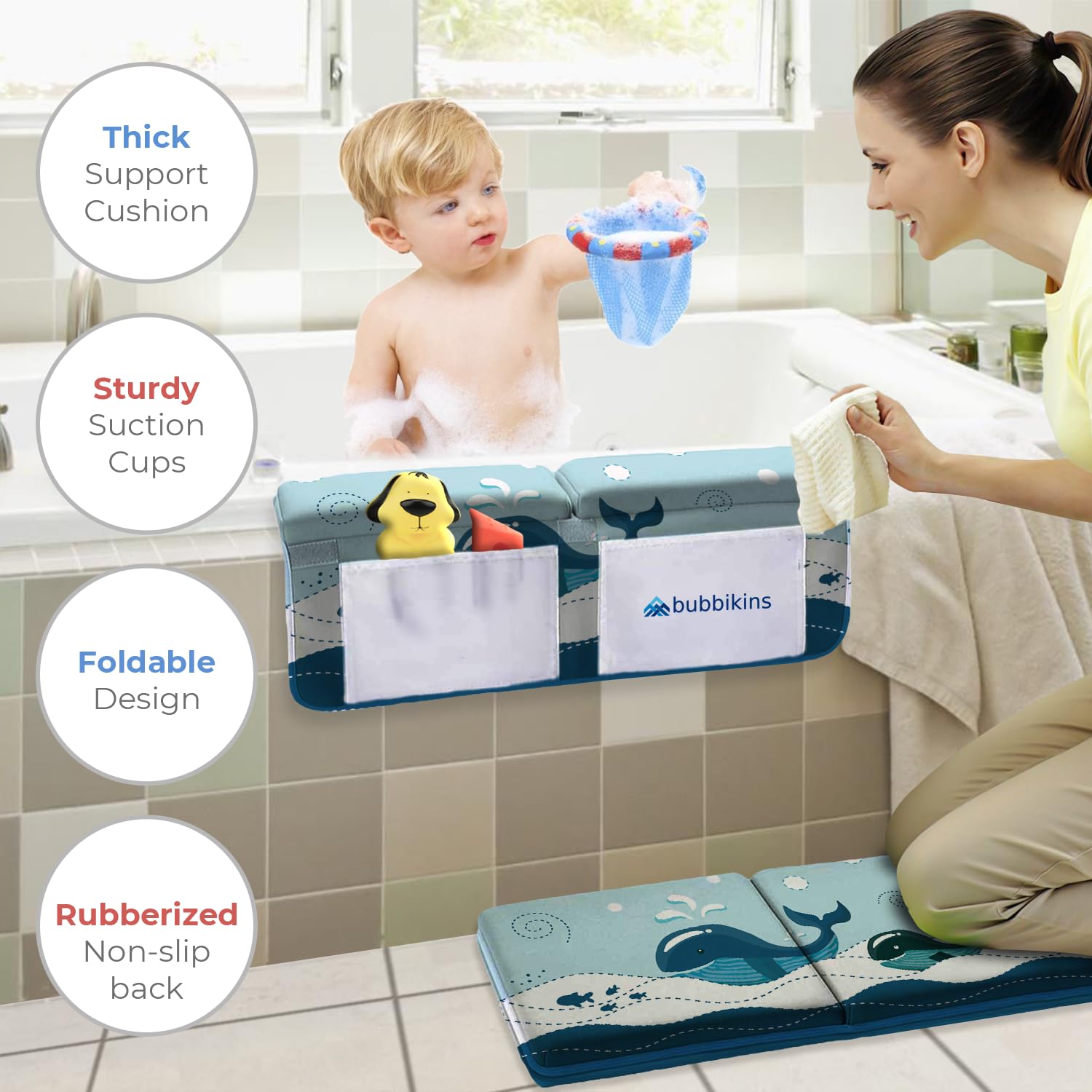 Bubbikins Baby Bath Kneeler and Elbow Rest Pad Set 1