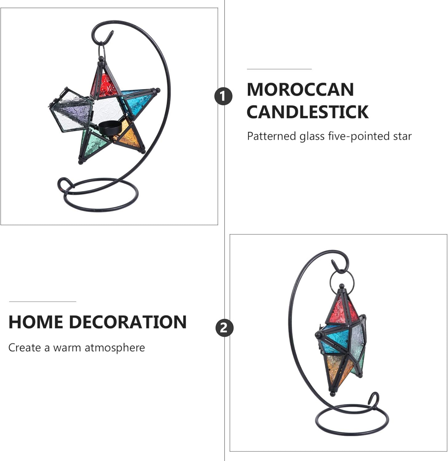 BESPORTBLE Star Shape Candle Holder