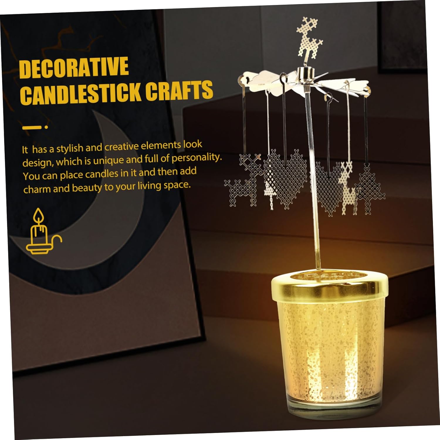 Creative Rotary Candle Holder -Sturdy Elegant for Romantic Settings