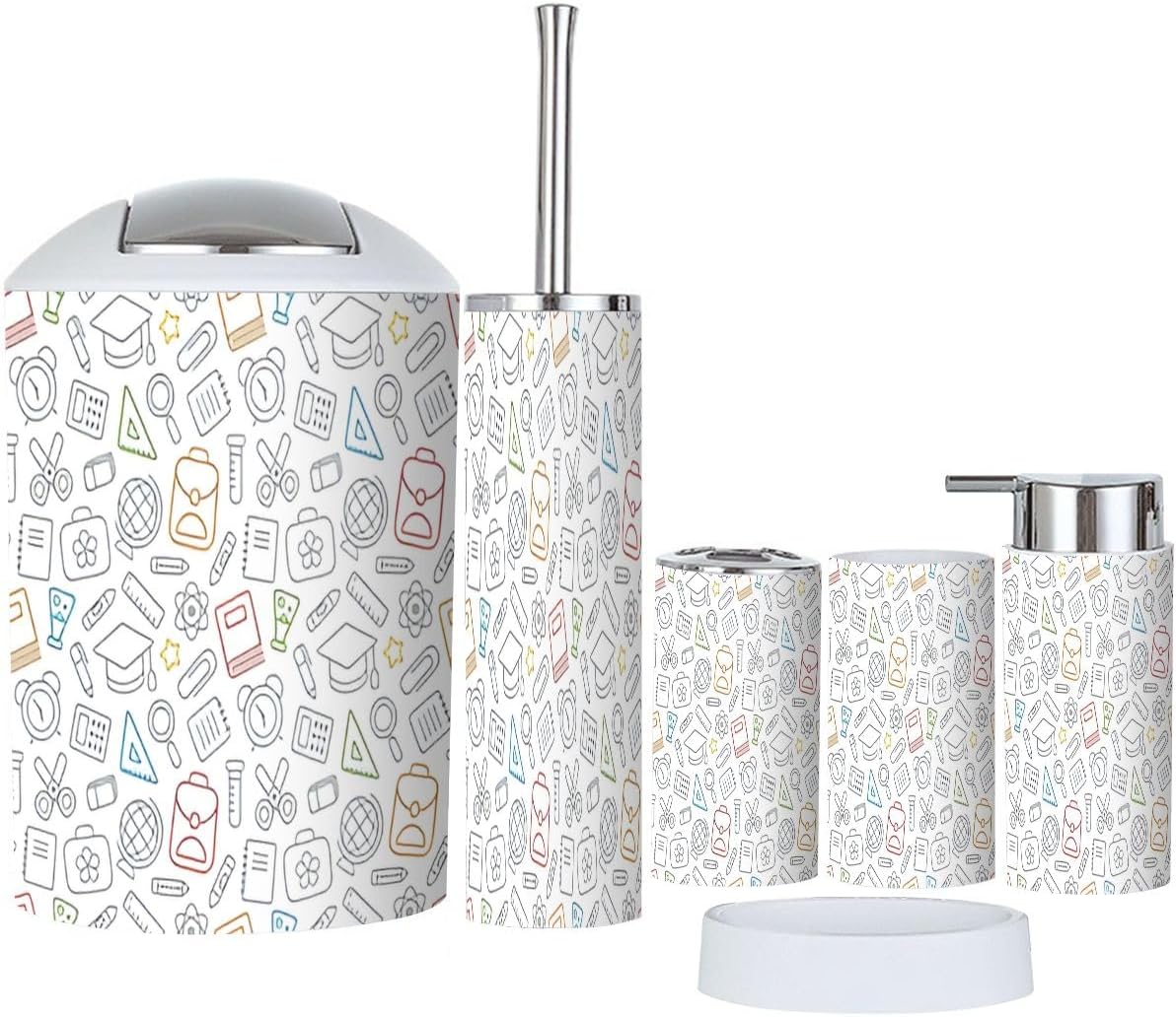 Stylish 6-Piece Bathroom Organizing Set