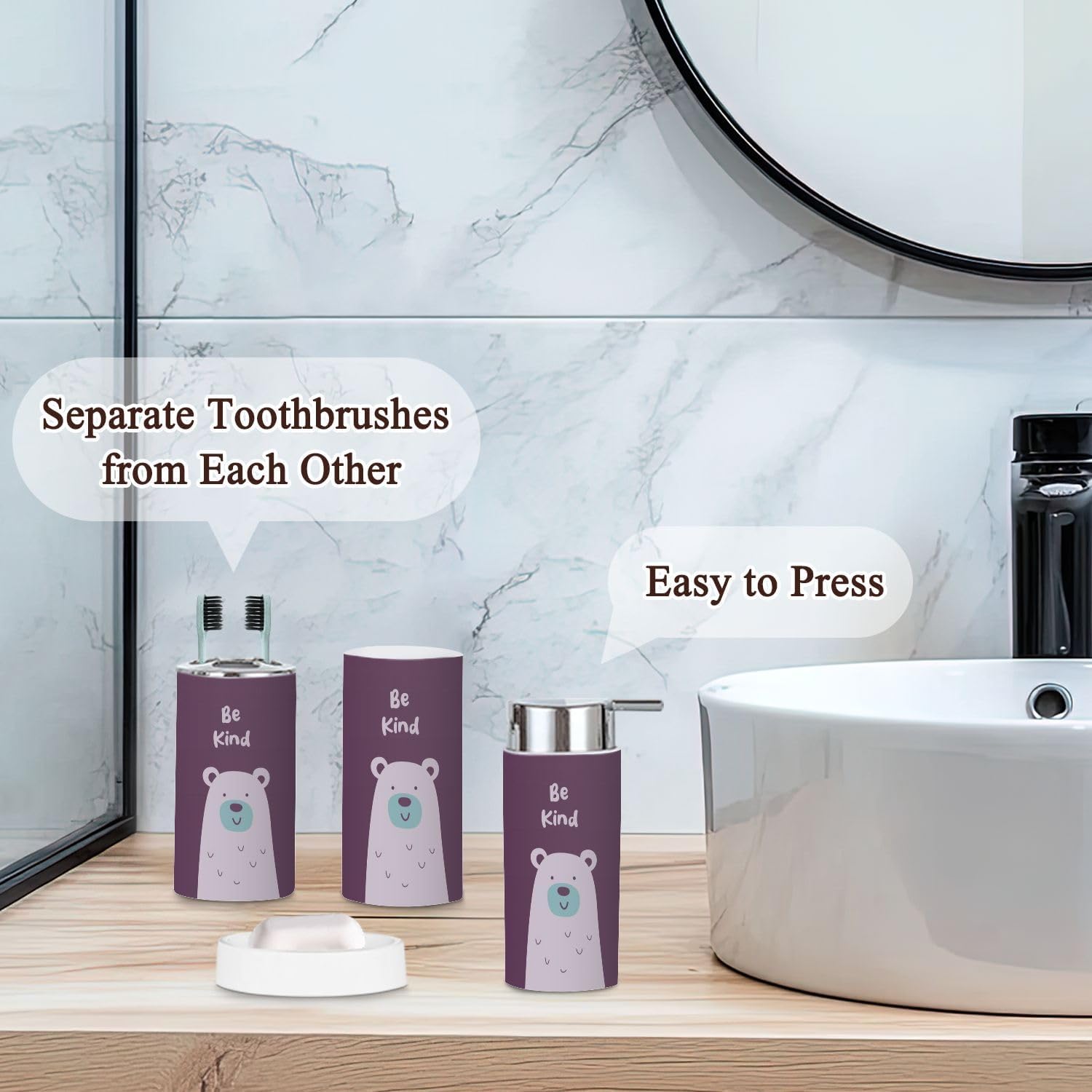 Bathroom Organizers Essential Set Durable Functional Essential for Daily Use