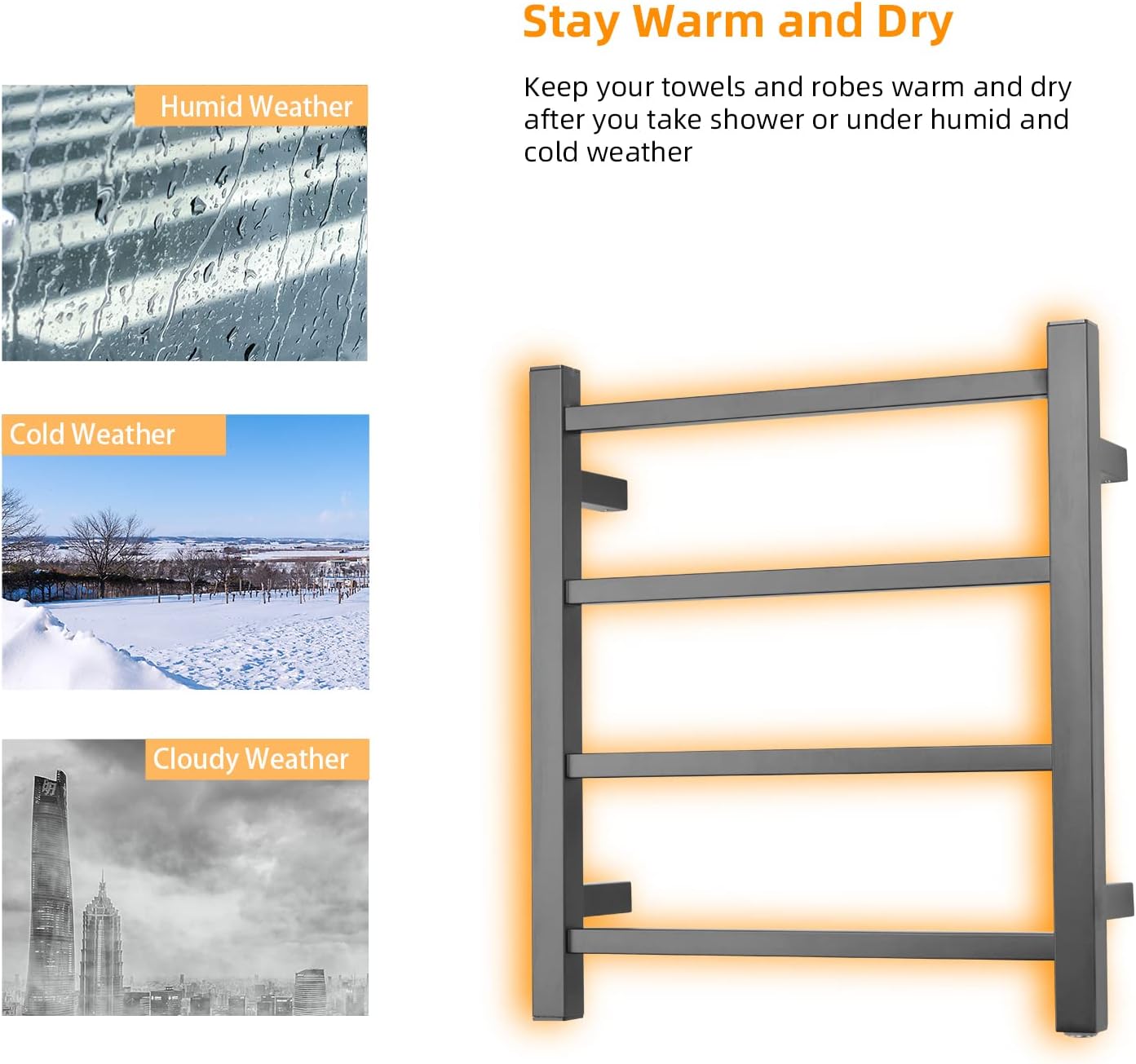 Stainless Steel Wall-Mounted Electric Towel Warmer