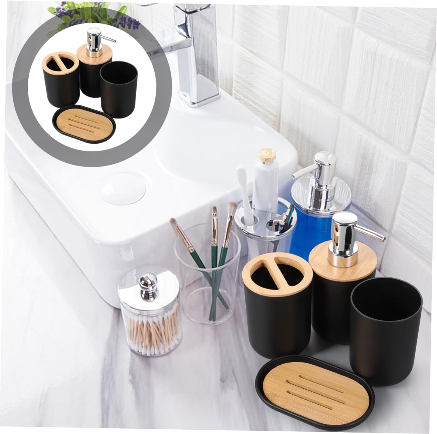 Stylish 4-Piece Mens Bathroom Set for Ellis