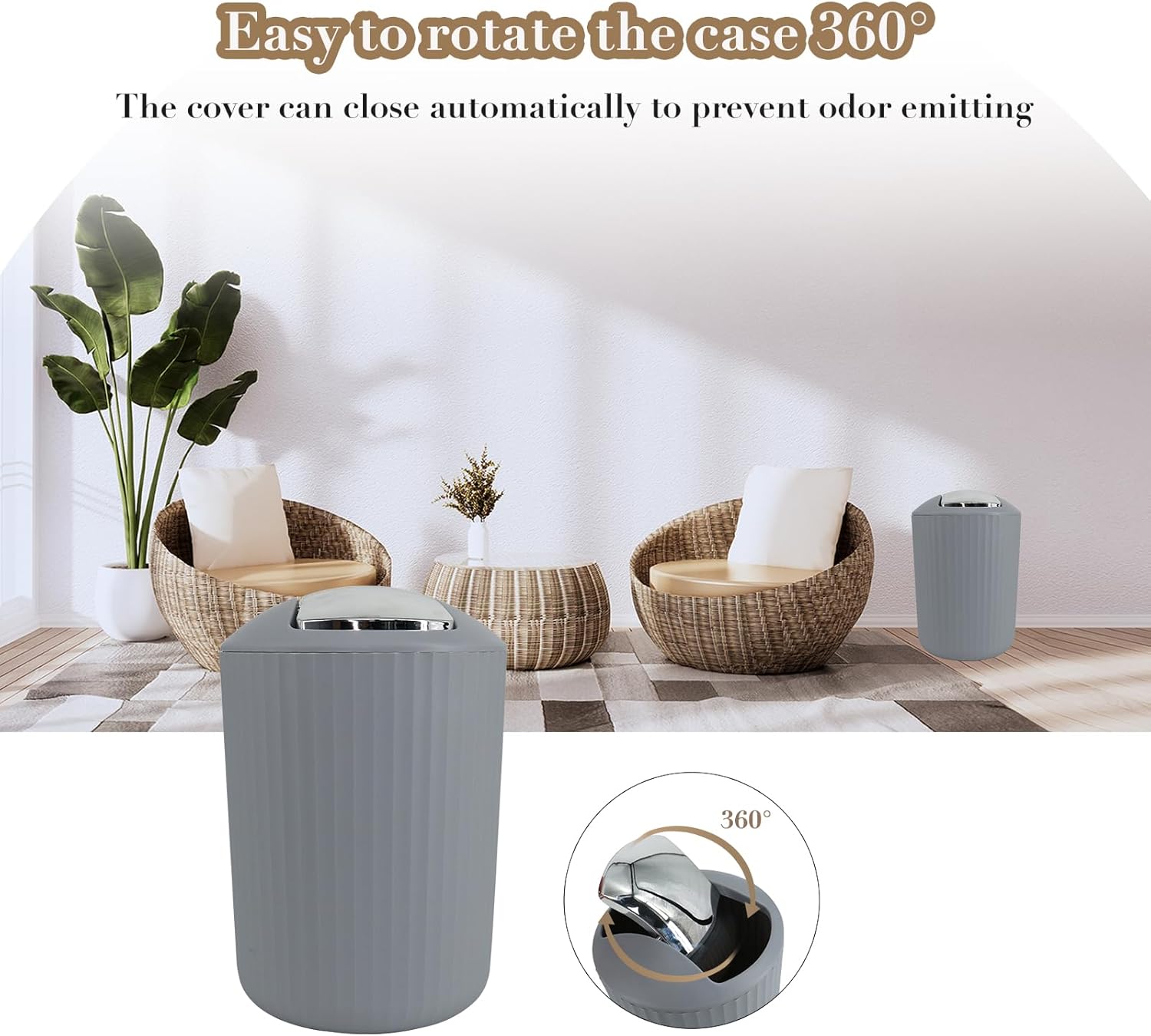 Grey Bathroom Accessories Set