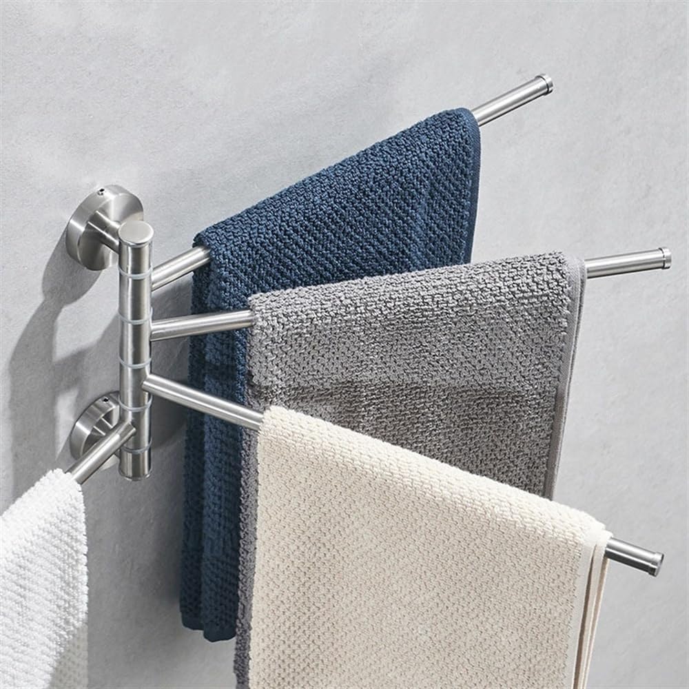 Sturdy Space-Saving Swivel Towel Holder For Bathroom Kitchen More