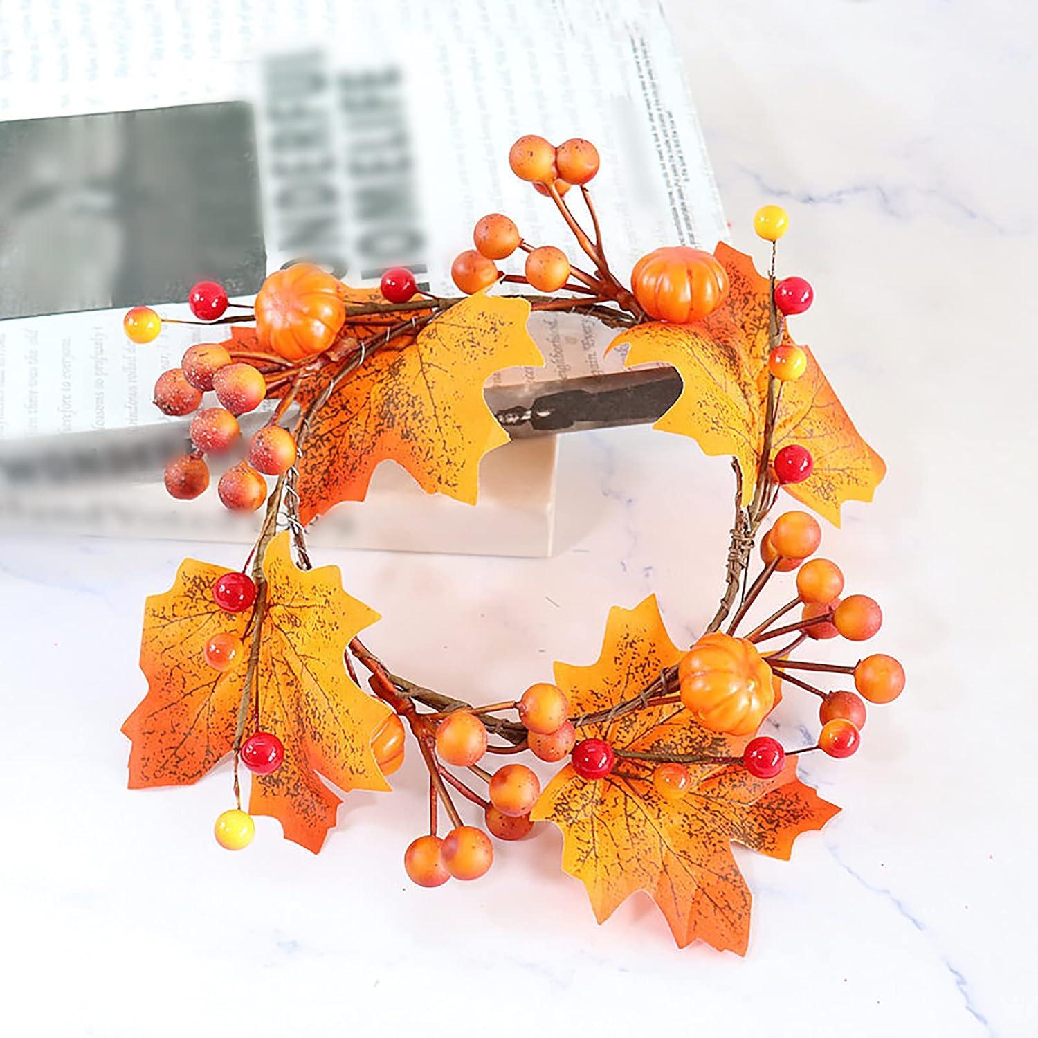 Handcrafted artificial berry candle rings for Home ations