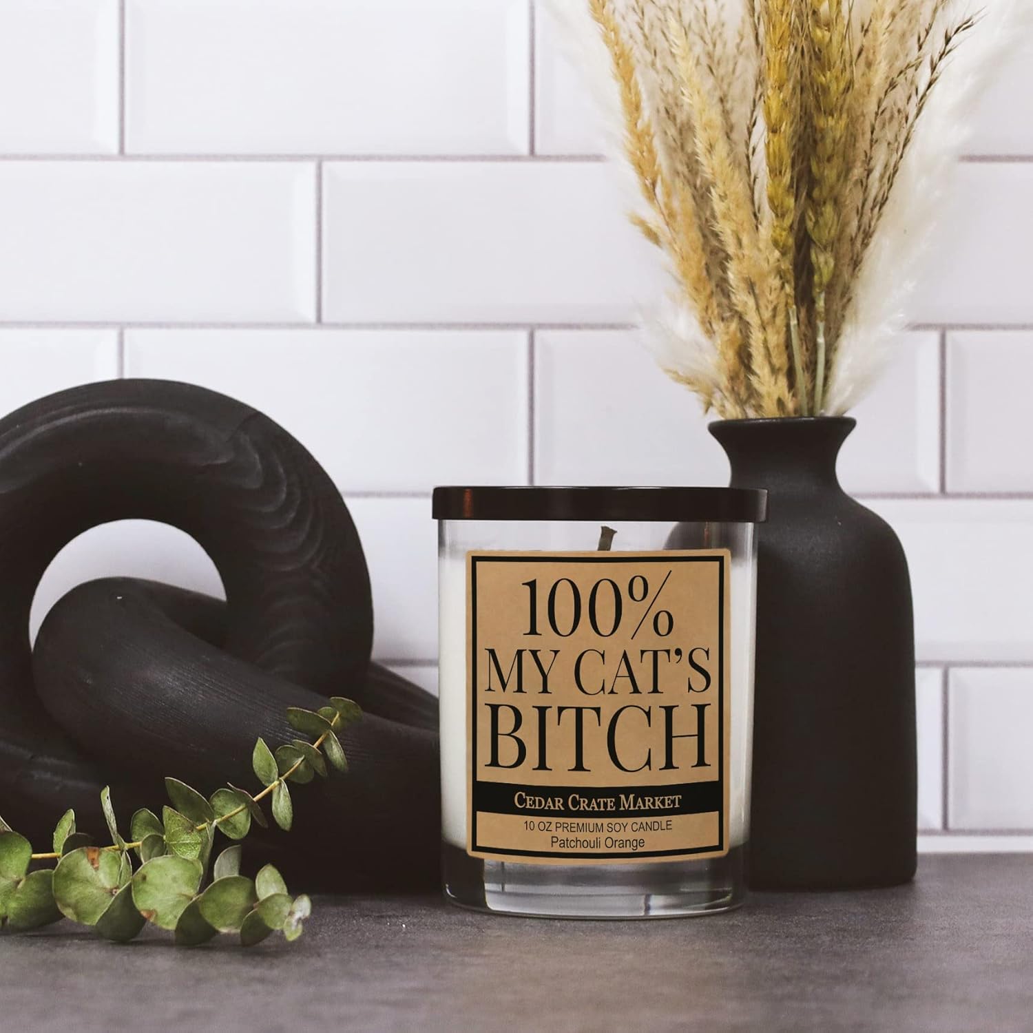 Curious Cat - 100 Soy-Candle for Women 10oz Jar Gift