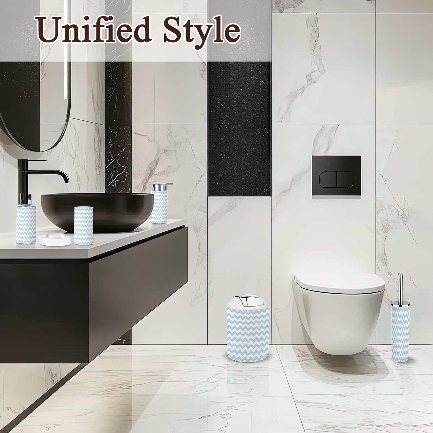 6-Piece Boho Bathroom Accessories Set