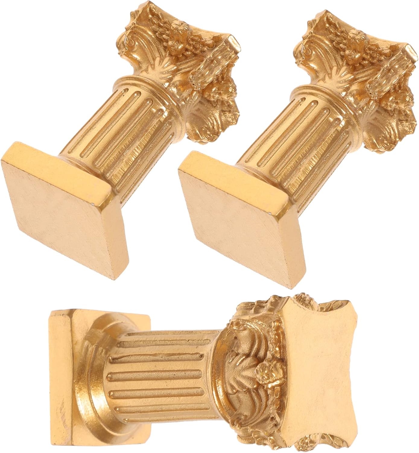 Happyyami Roman Columns 3 piece Candlestick Holders made of Resin