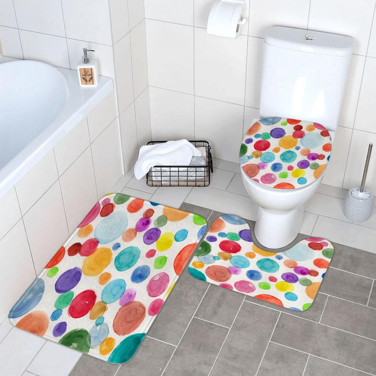 Ansouyi 4-Piece Bathroom Set Waterproof Durable