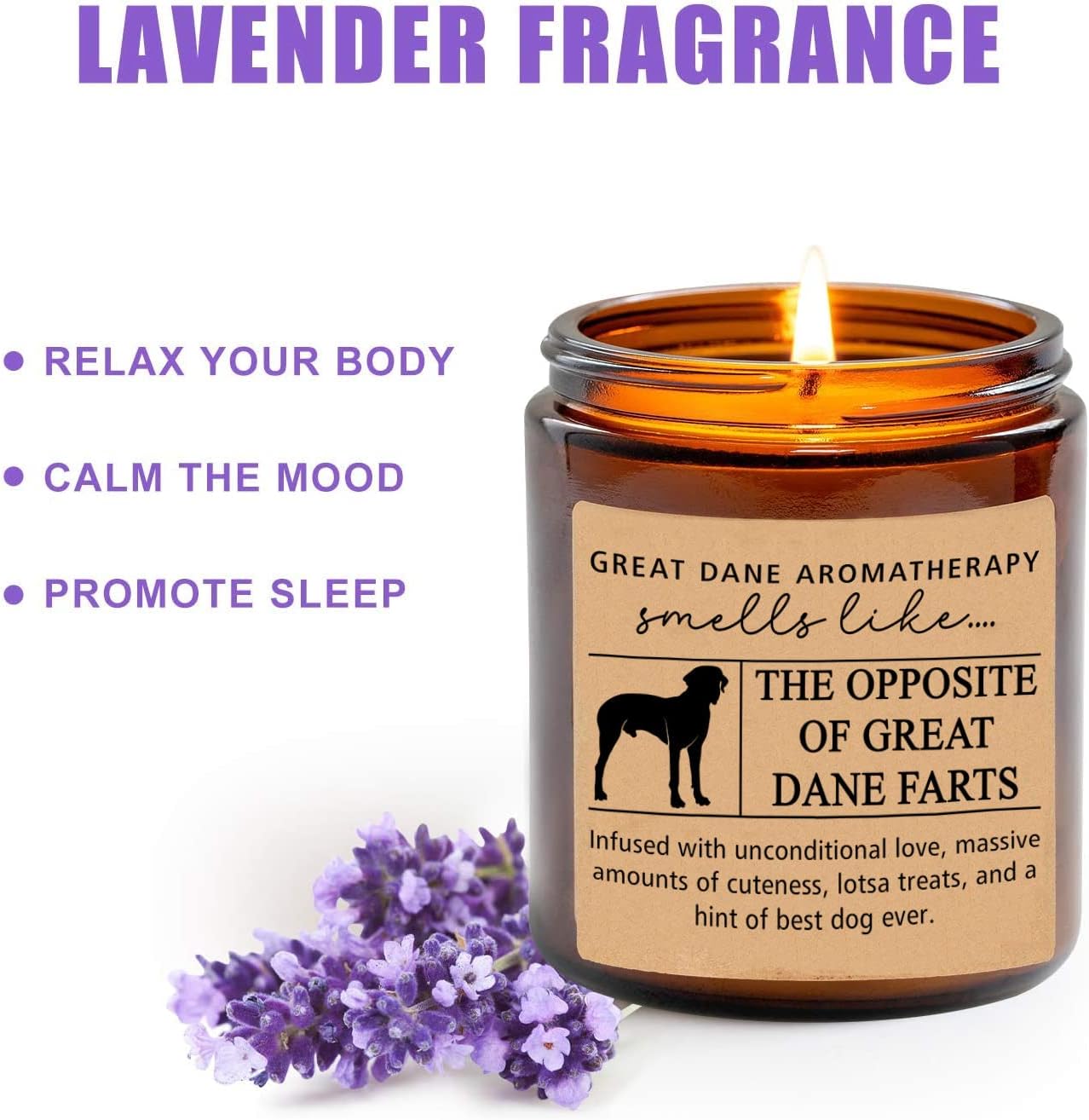 Great Dane Mom Candle Insightful scented soy wax candle for dog owners