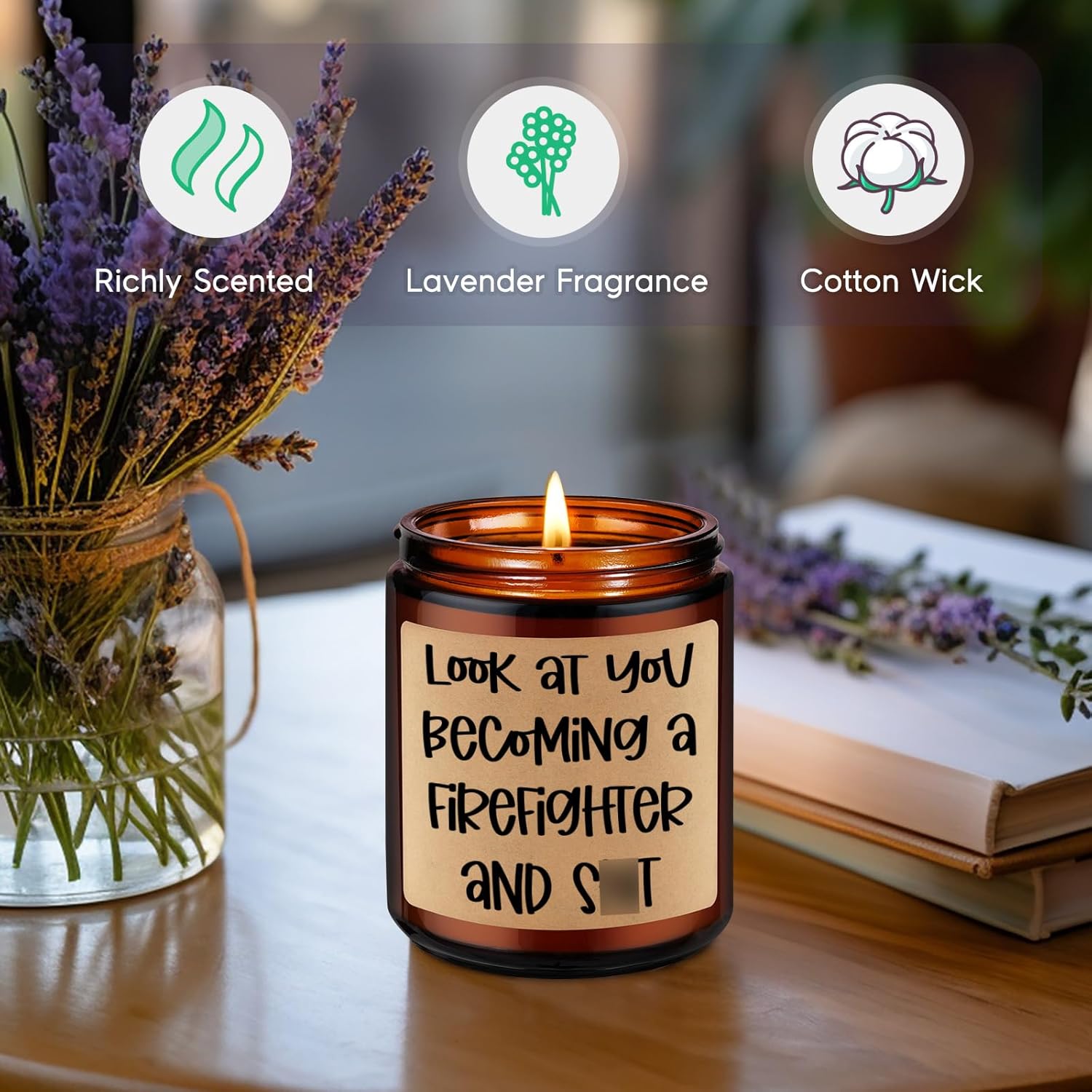 GSPY Scented Candle for Firefighters - Humorous Meaningful Gift