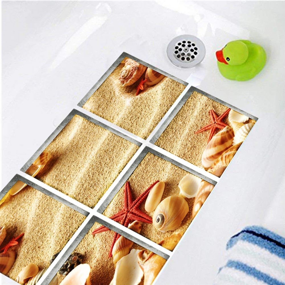 Non Slip Bathtub Stickers Square 59x59 Inch 6pcs