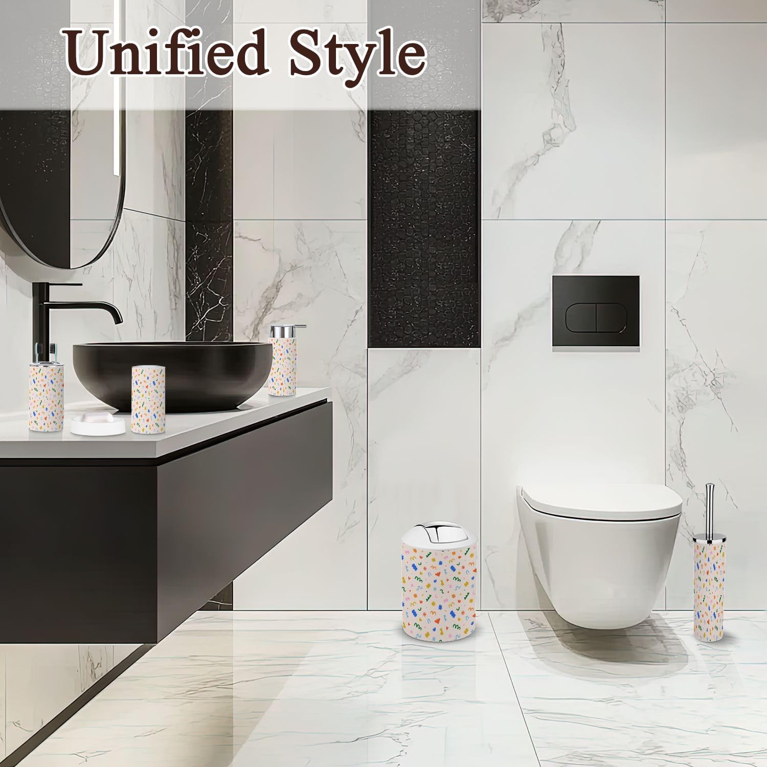 Ergonomic Modern Bathroom Set for Compact Spaces