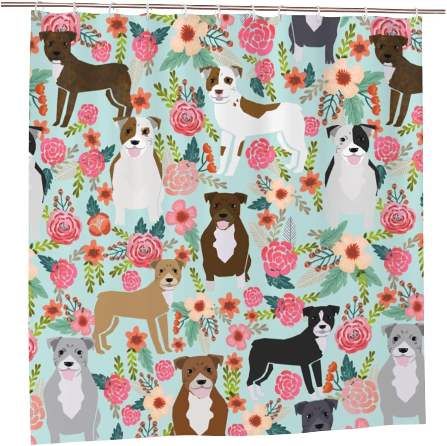 Cute Dog Shower Curtains for Kids