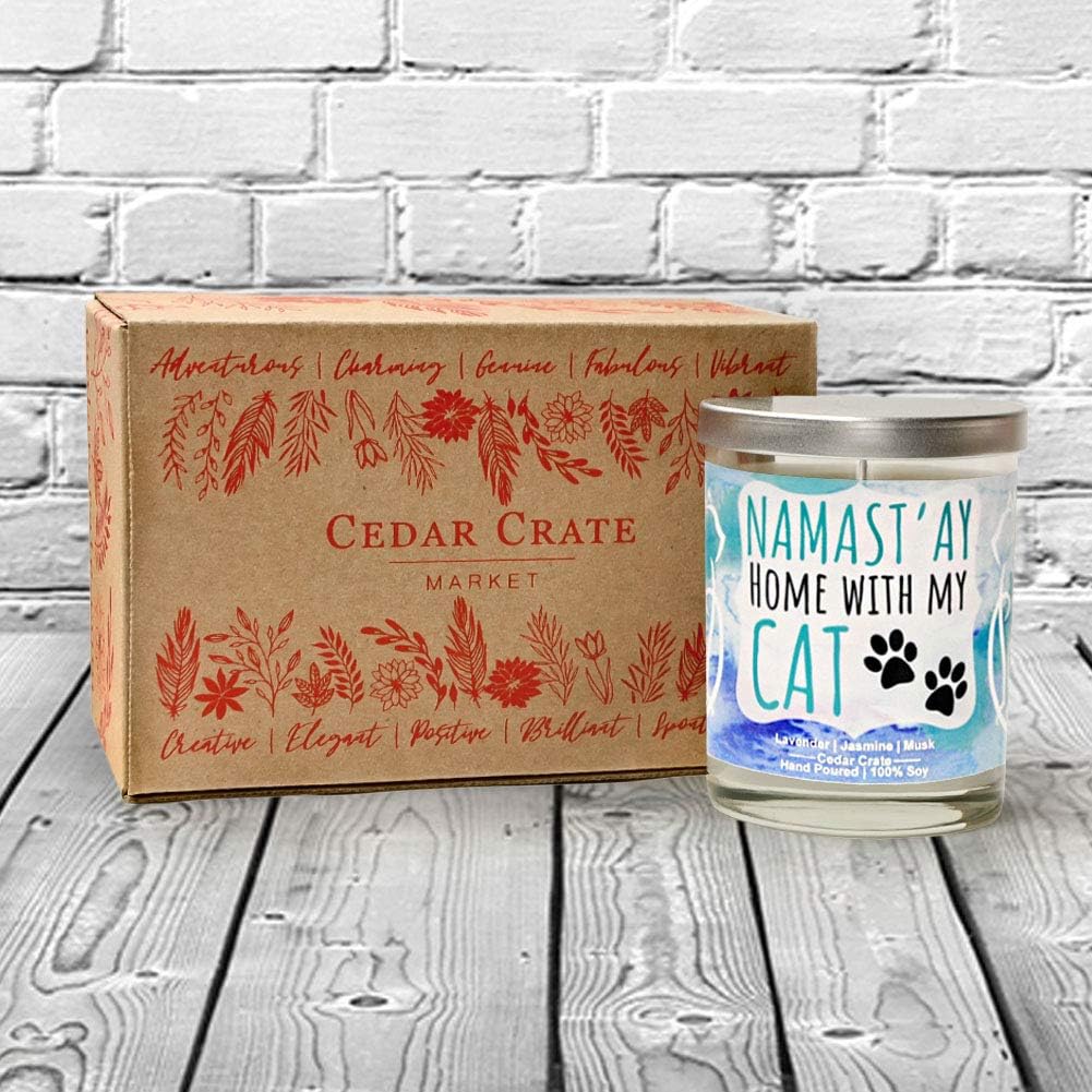 Lavender Candle Gift for Cat Lovers