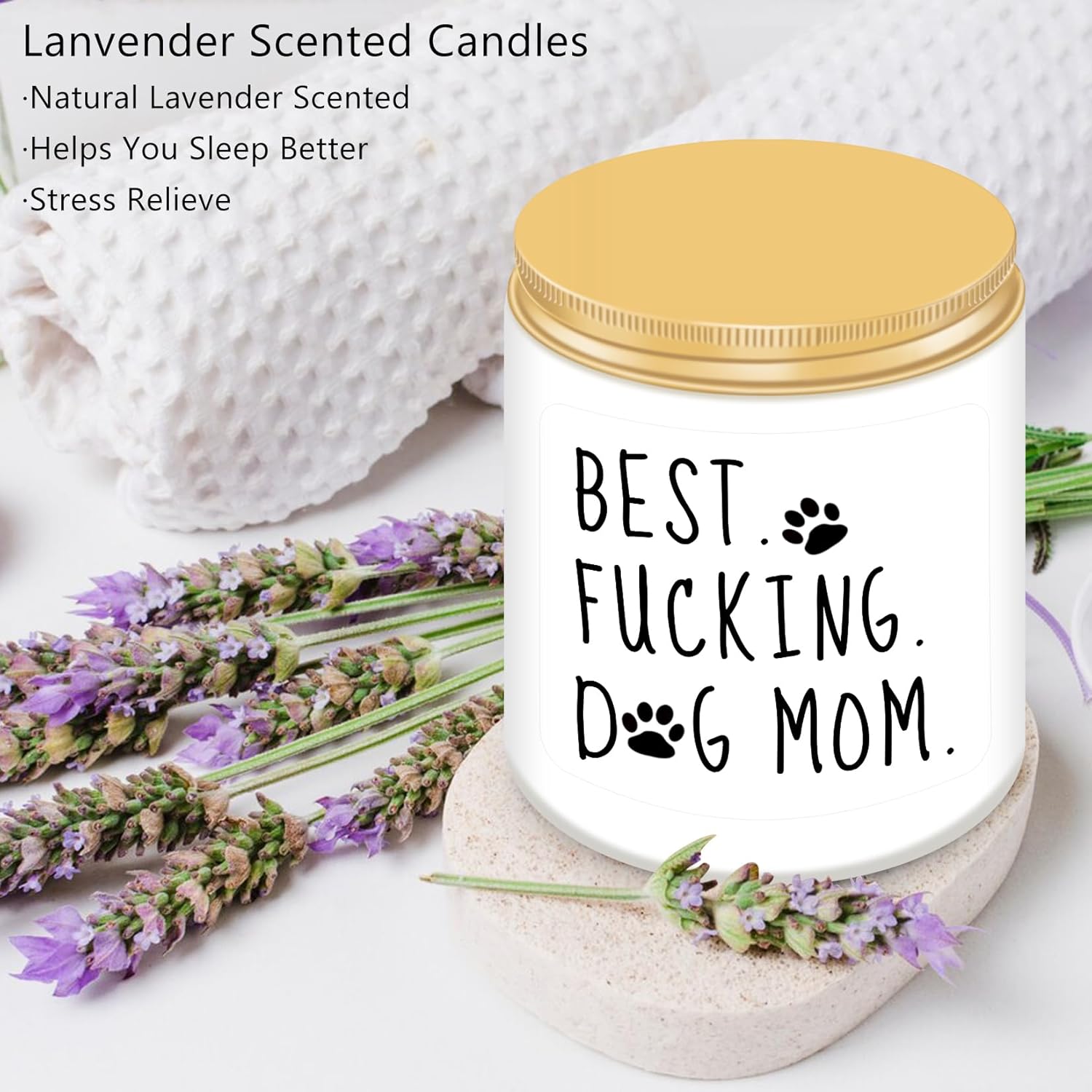 Lavender Scented Candles for Dog Mom Gifts