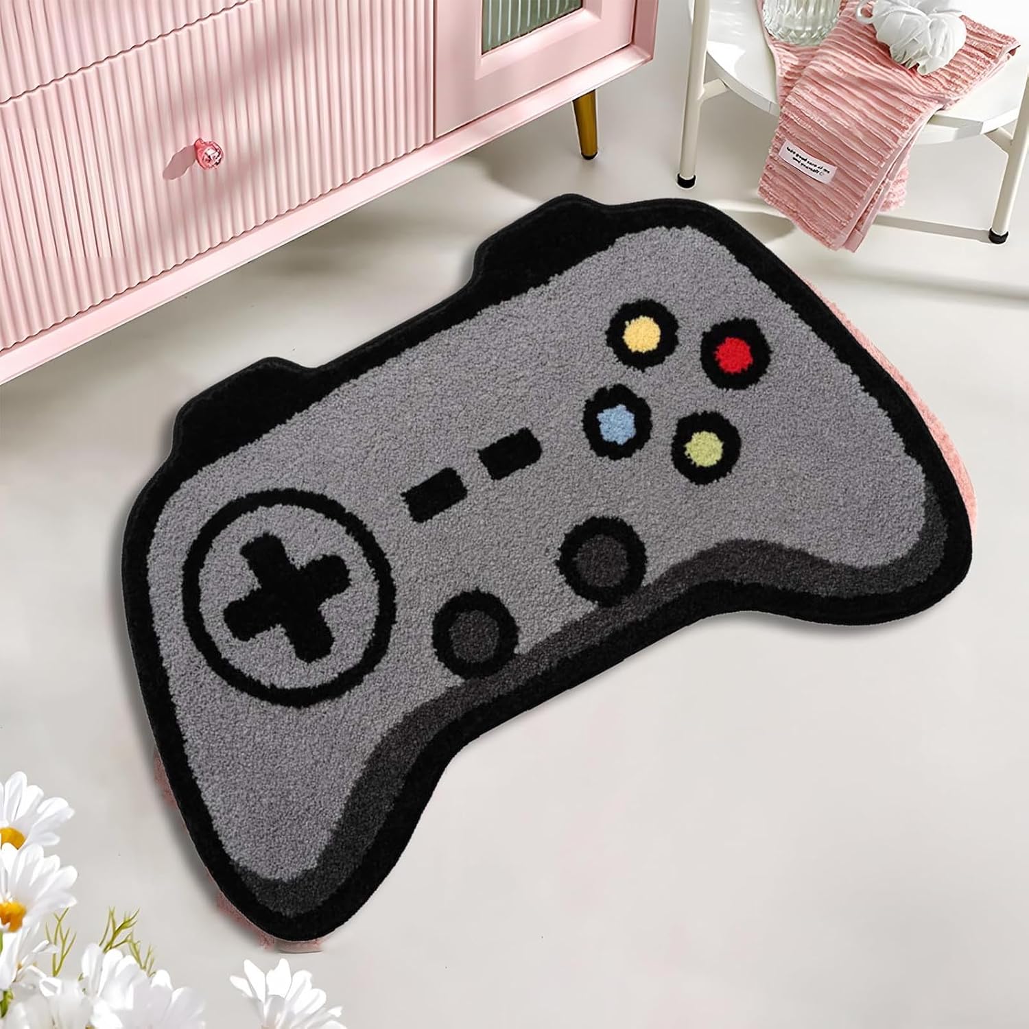 Cute Gamepad Shaped Bath Mat - Non-Slip Soft and Absorbent