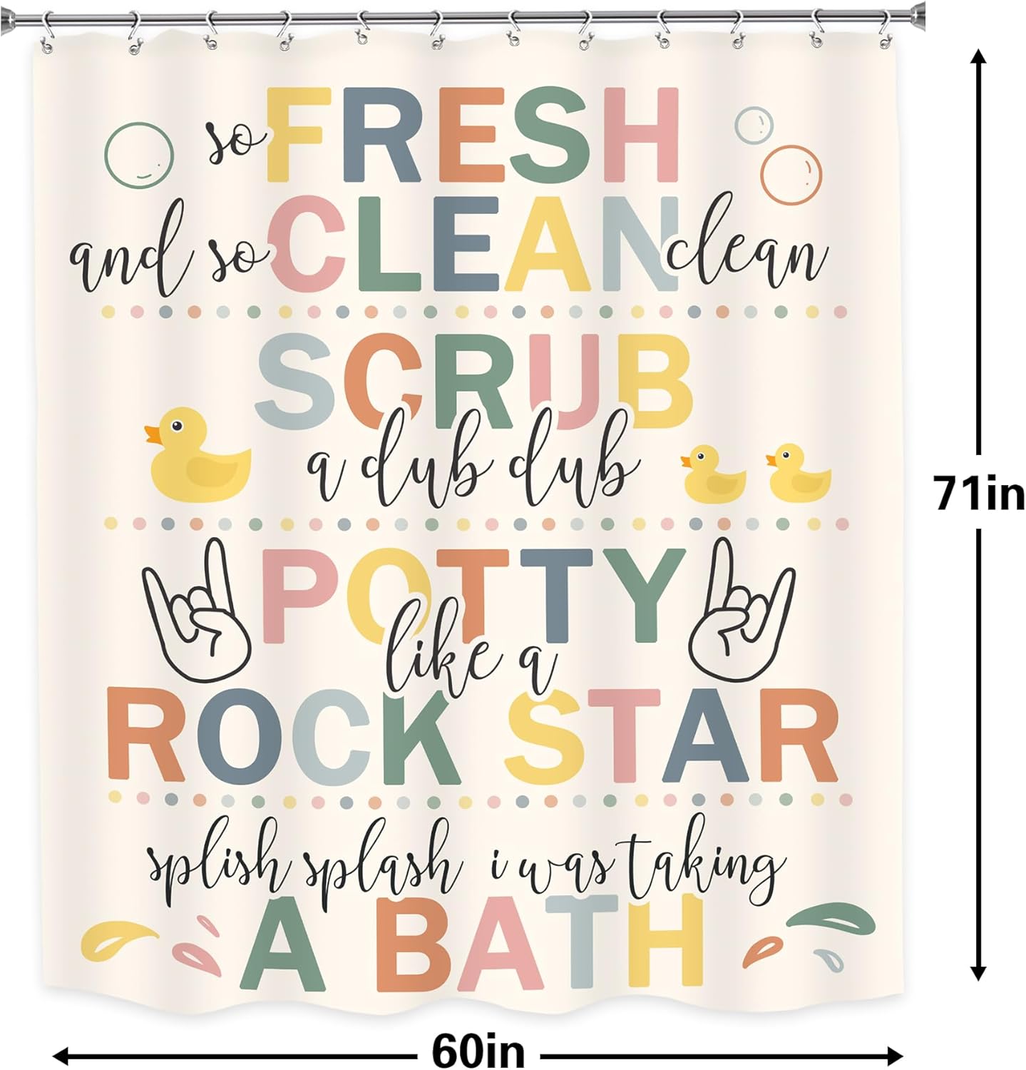LGhtryo 12-Piece Kids Bathroom Rules Set - Fun Cartoon Positive Quotes